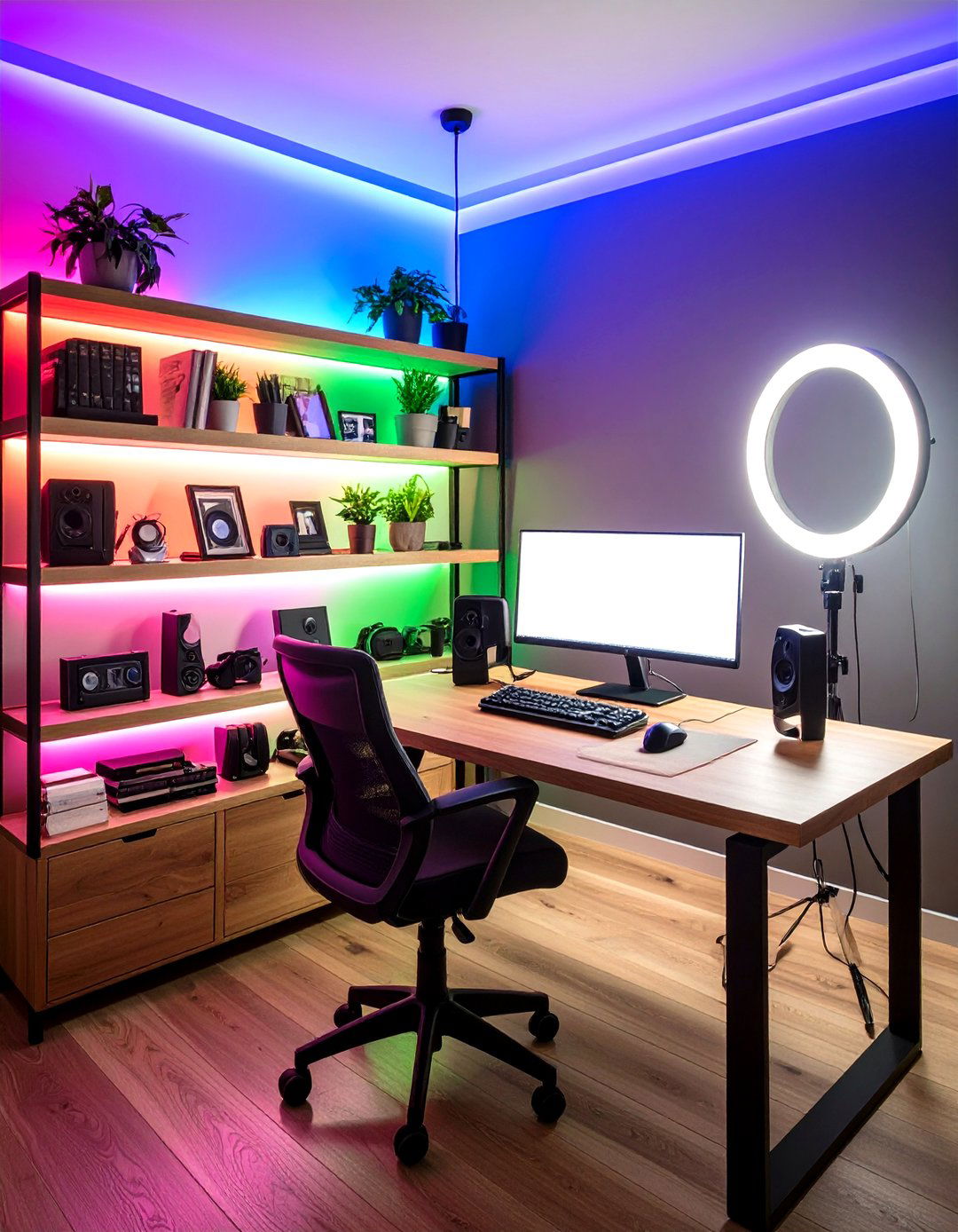 RGB Accent Lighting - 20 Streaming Setup Ideas