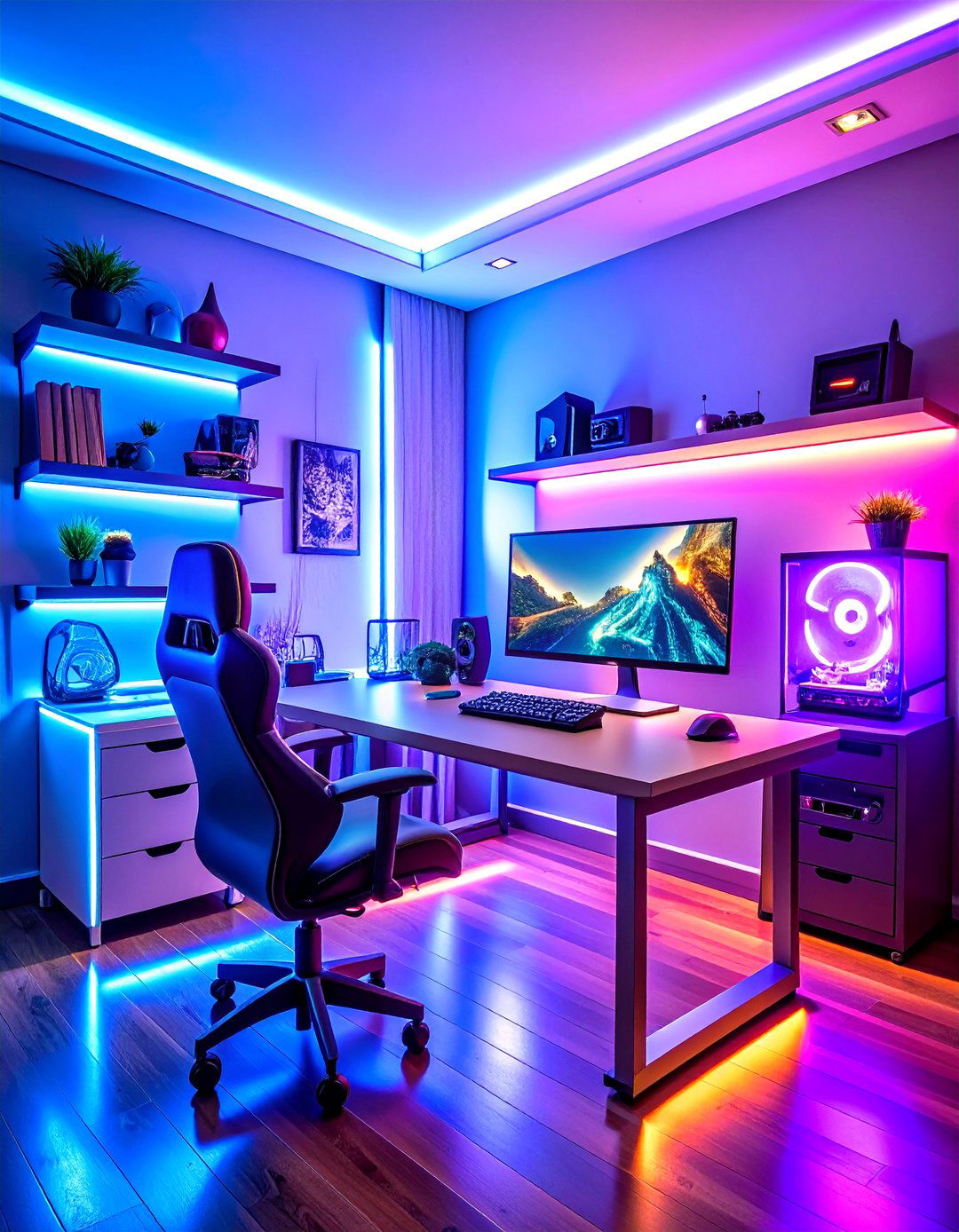 RGB and Ambient Lighting - 20 Video Game Room Ideas
