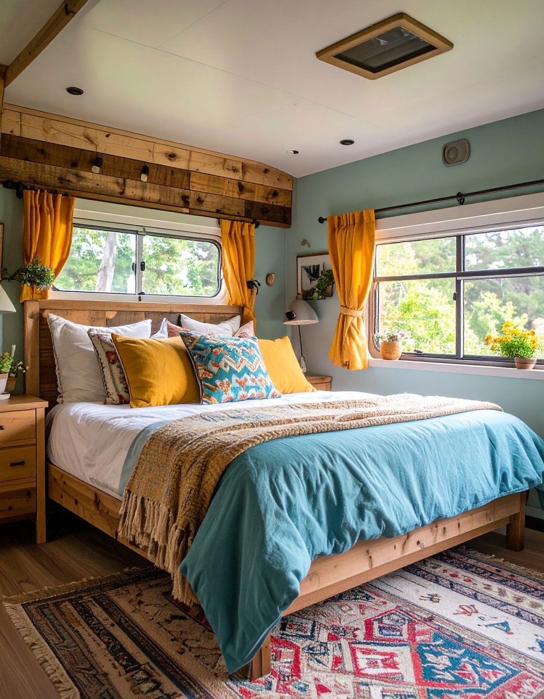 RV Bedroom Vintage Headboard for Homey Charm - 20 Rv Bedroom Ideas