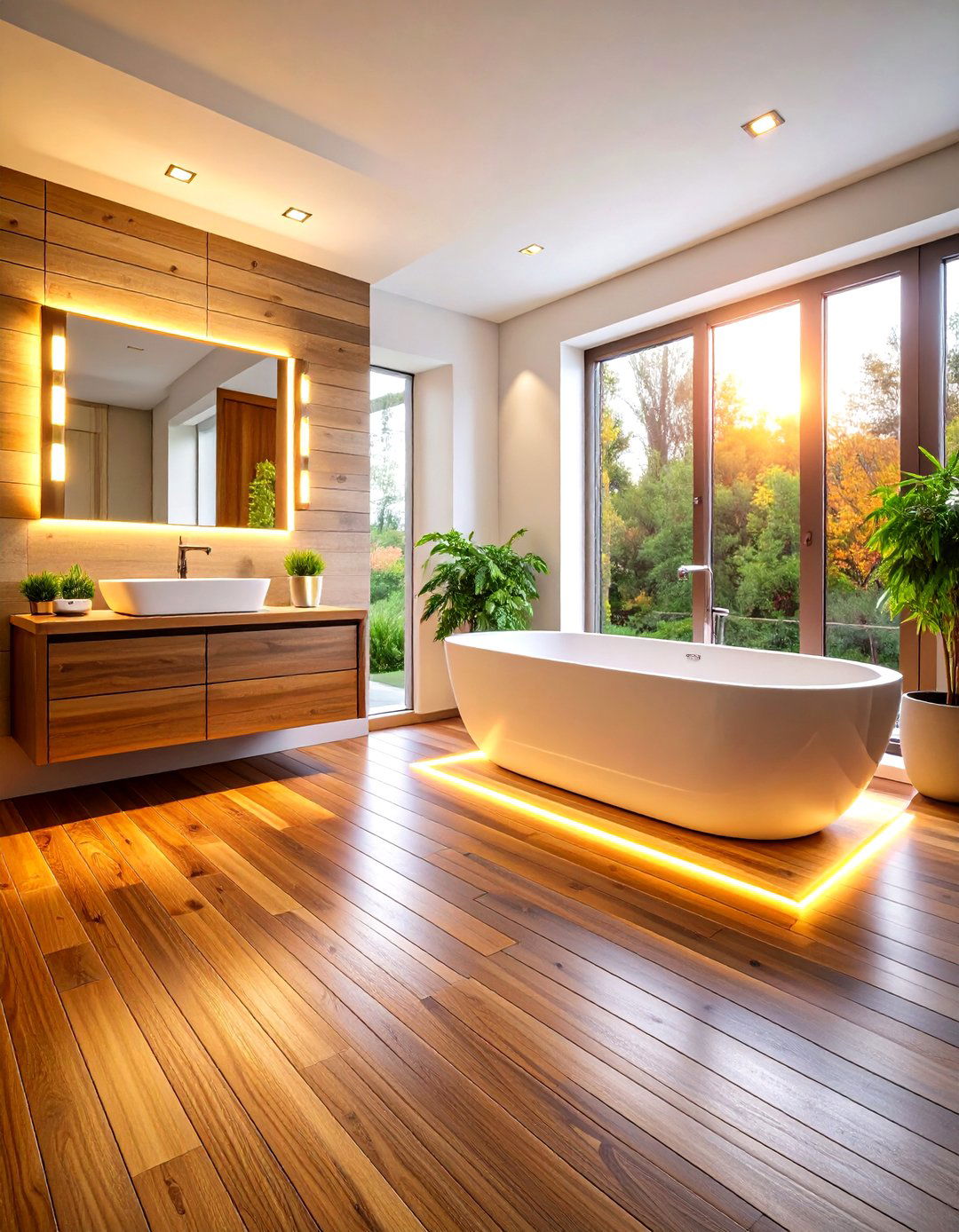 Radiant Heat Compatible Wood Floors in Bathrooms - 20 Ideas for Wood Floors in Bathrooms