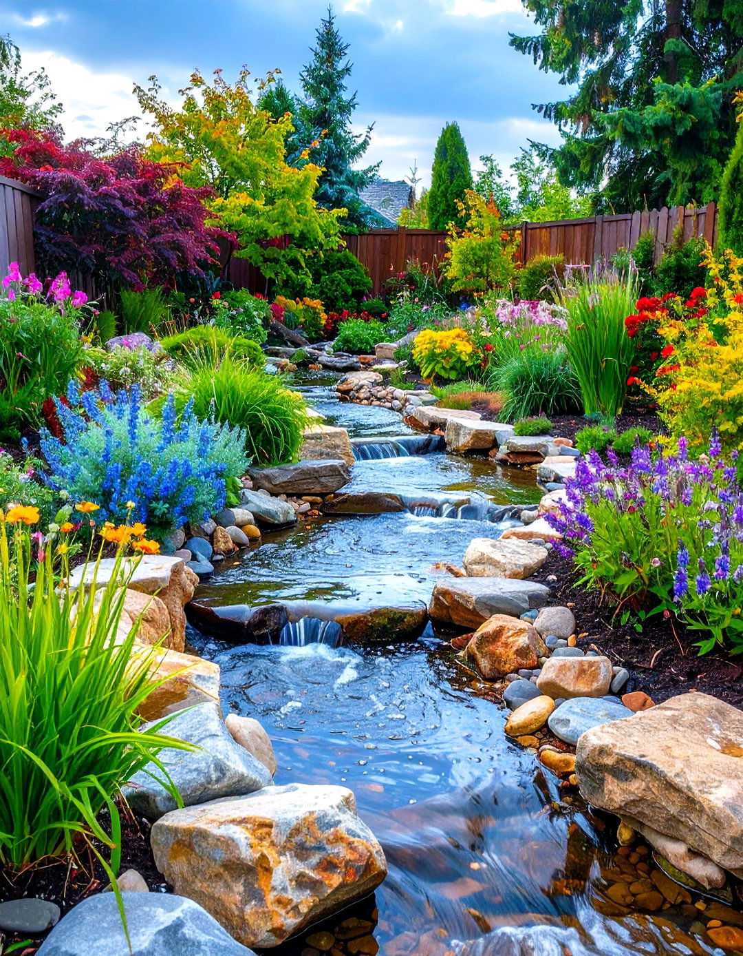 Rain Garden River Rock Edging Management - 20 River Rock Edging Ideas