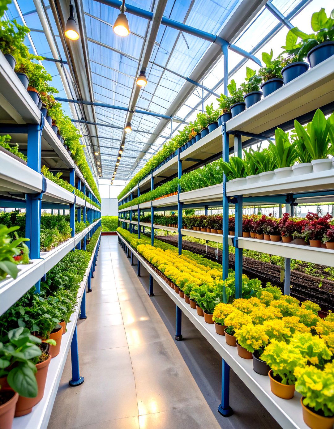 Rain Gutter Hydroponic Greenhouse Shelving for Water Wise Veggies - 20 Greenhouse Shelving Ideas