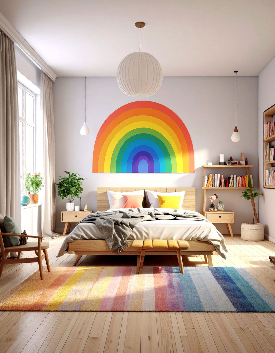 Rainbow Bedroom Artistic Gallery Showcase - 20 Rainbow Bedroom Ideas