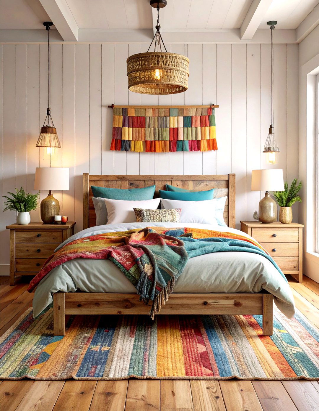Rainbow Bedroom Rustic Farmhouse Celebration - 20 Rainbow Bedroom Ideas