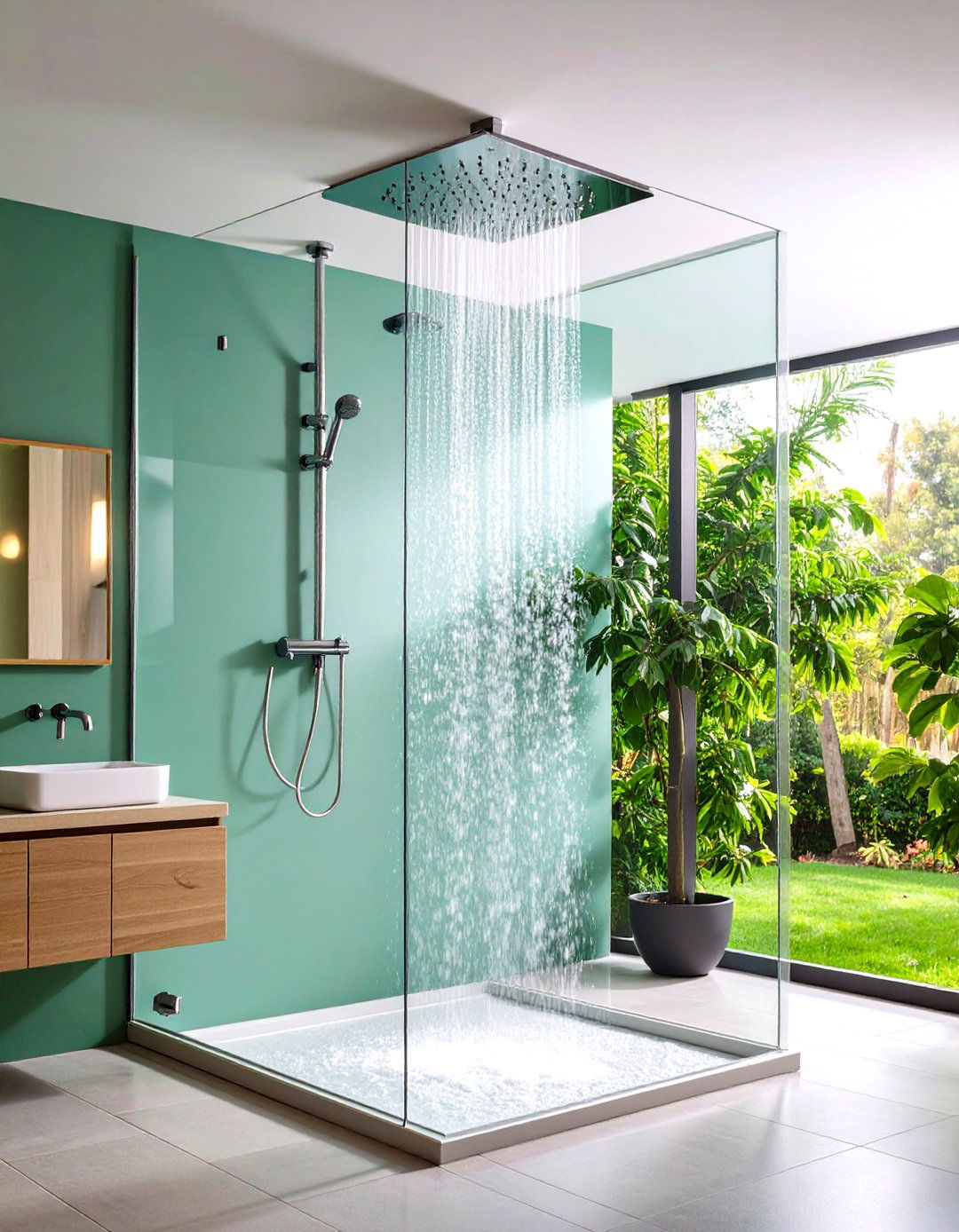 Rainfall Shower Head - 20 Small Shower Ideas