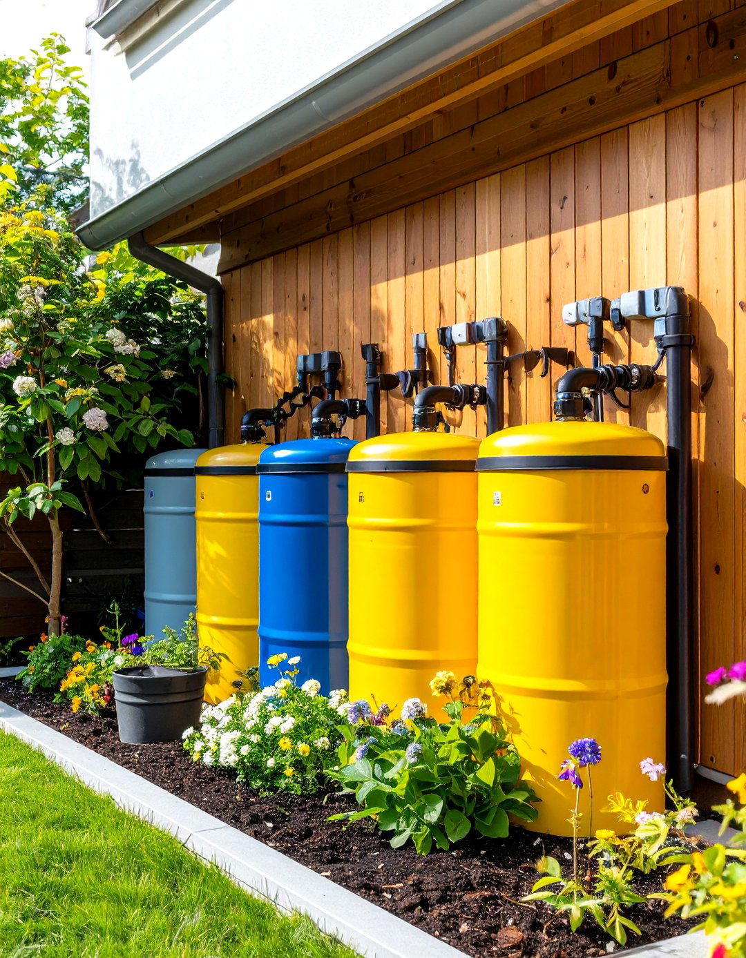 Rainwater Harvesting Keeps a Small Garden Sustainable - 20 Modern Small Garden Ideas