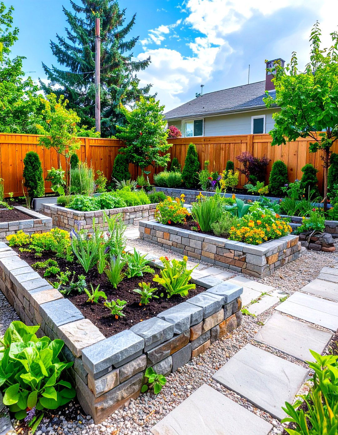 Raised Bed Low Maintenance Backyard Landscaping - 20 Low Maintenance Backyard Landscaping Ideas