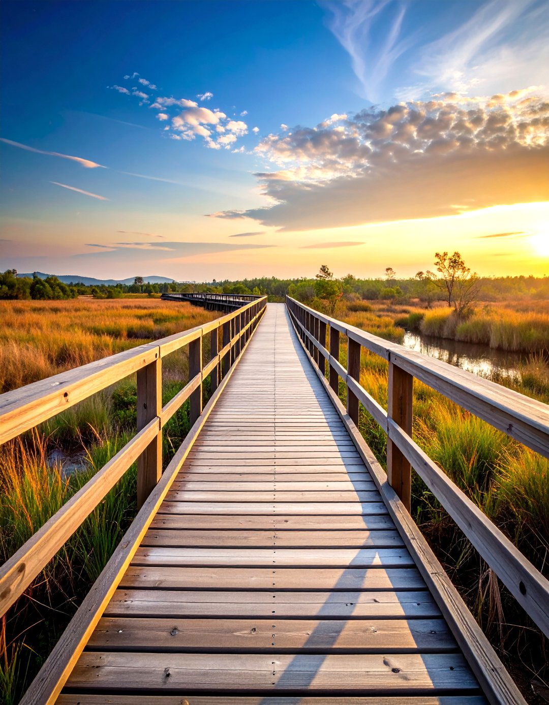 Raised Boardwalk Wooden Walkway for Wetlands - 20 Wooden Walkway Ideas