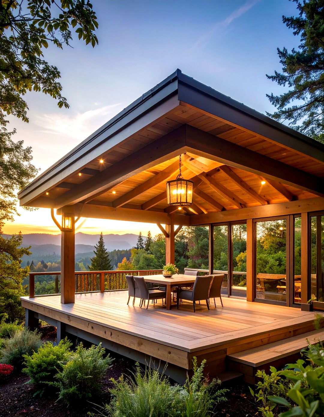 Raised Gable Patio Roof Elevates Both Ceiling and Mood - 20 Gable Patio Roof Design Ideas