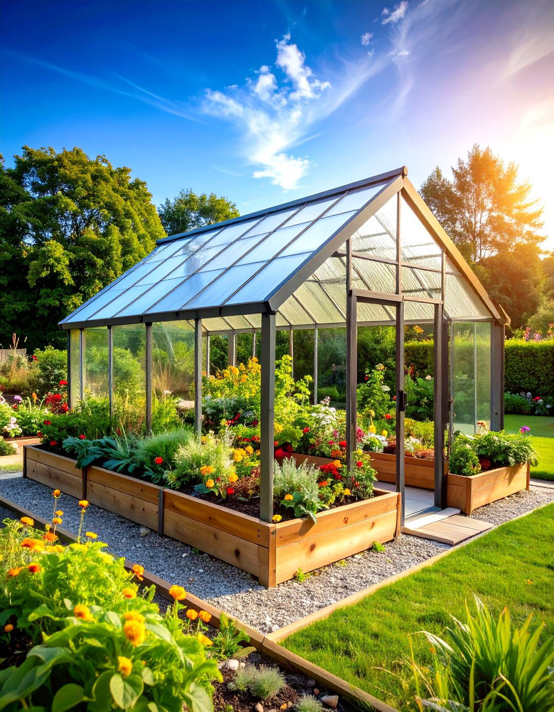 Raised Garden Bed with Greenhouse Hoop House Integration - 20 Raised Garden Bed Ideas