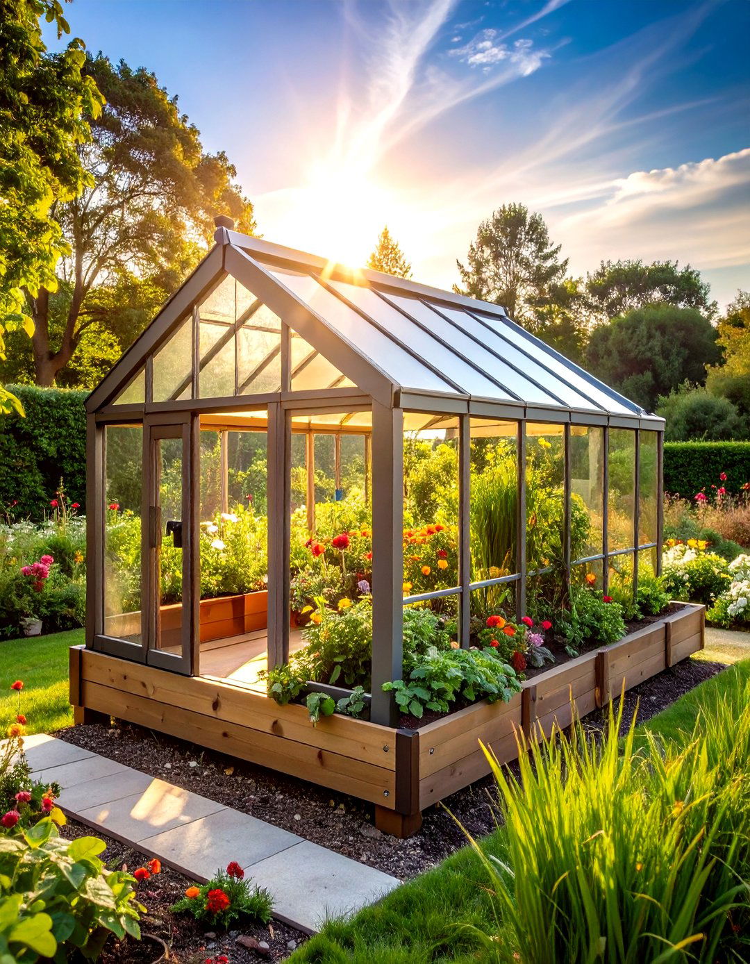 Raised Garden Bed with Integrated Cold Frame Design - 20 Raised Garden Bed Ideas