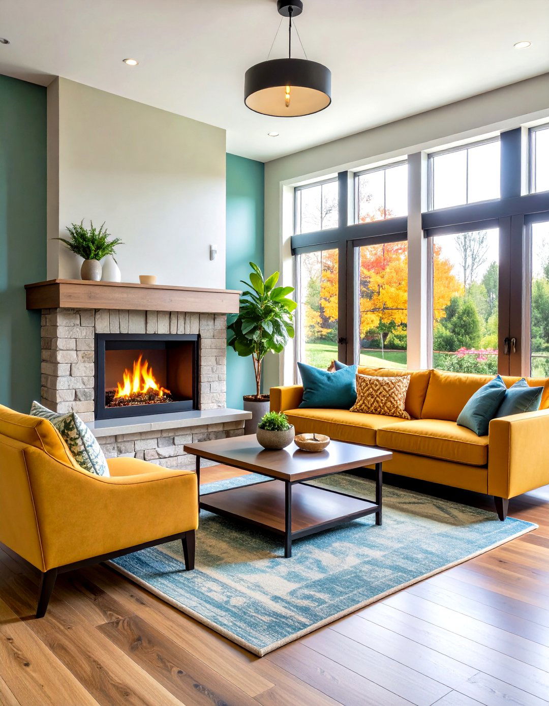 Raised Hearth Corner Gas Fireplace for Enhanced Viewing - 20 Corner Gas Fireplace Ideas