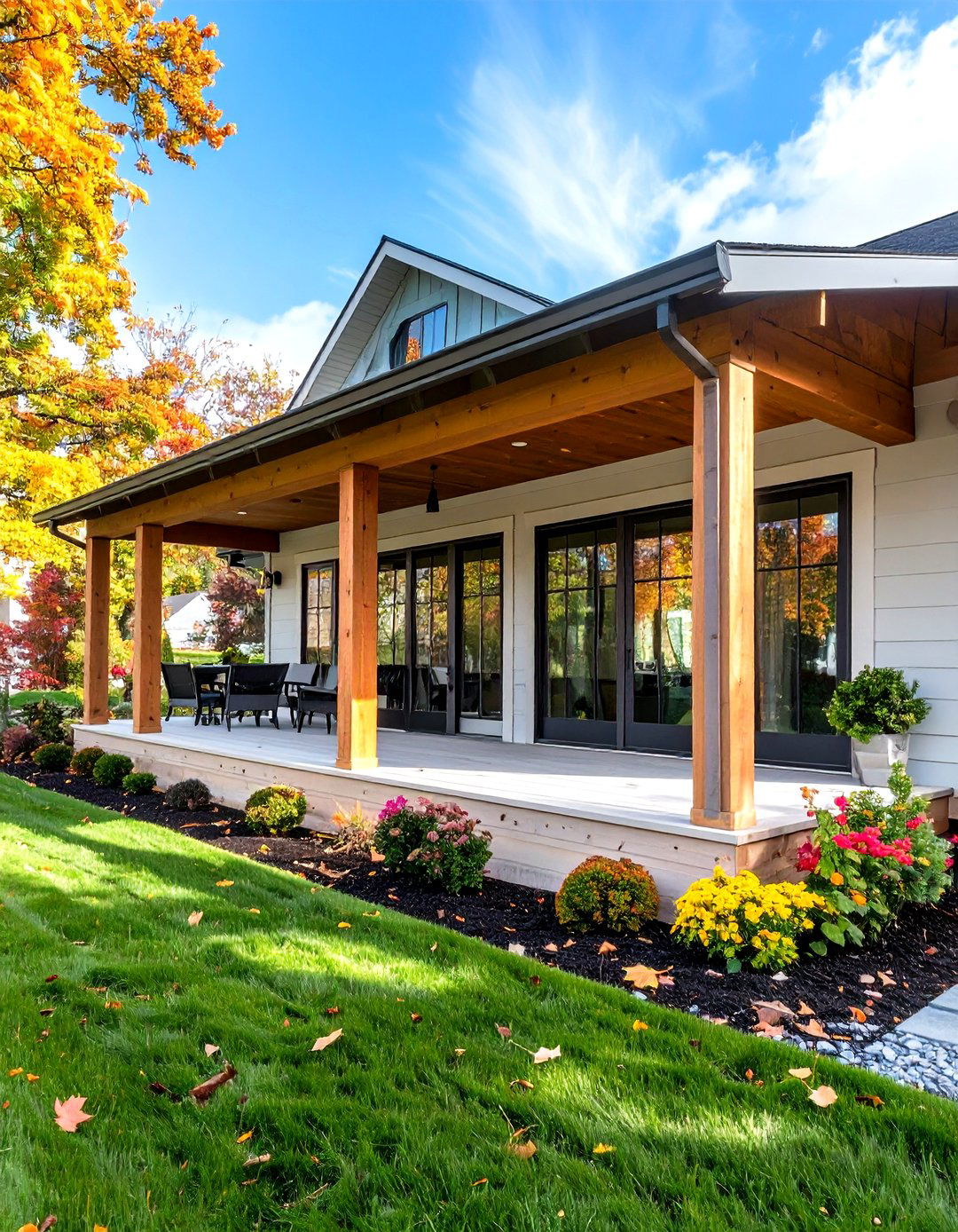 Raised Ranch Front Porch with Seasonal Enclosure Options - 20 Raised Ranch Front Porch Ideas