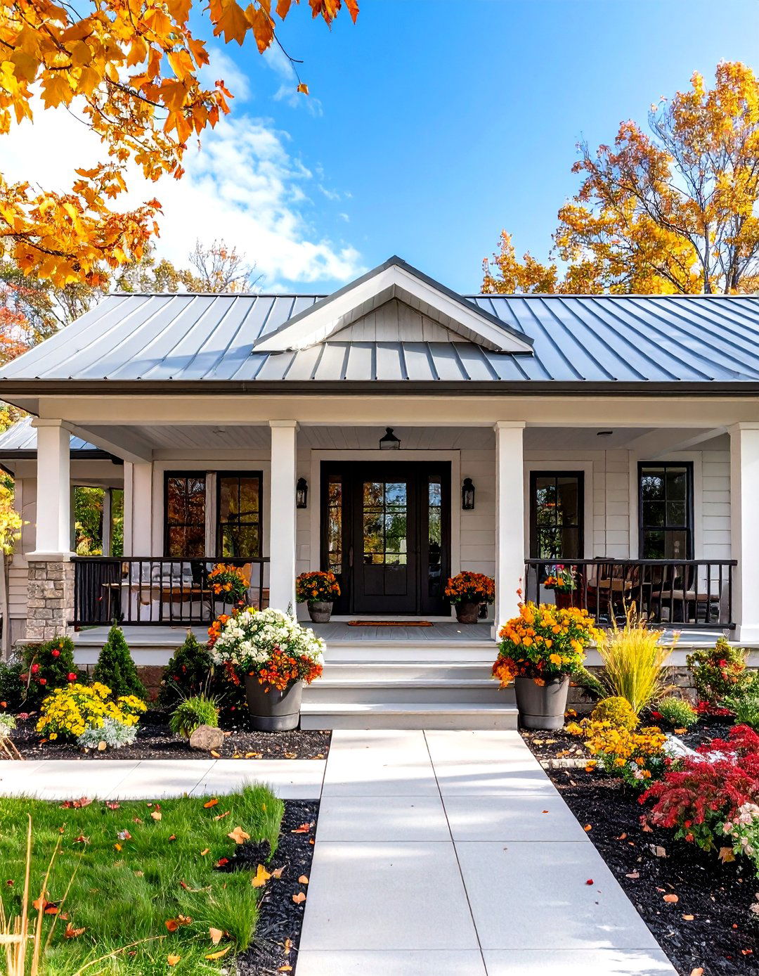 Raised Ranch Front Porch with Shed Roof Design - 20 Raised Ranch Front Porch Ideas
