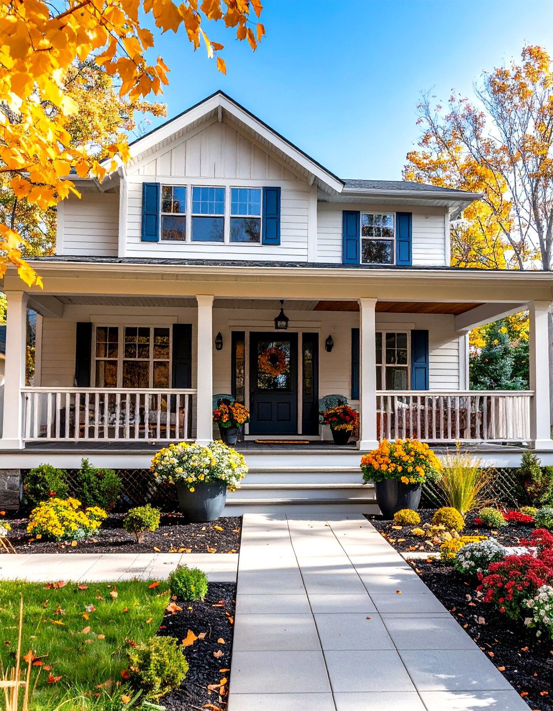 Raised Ranch Front Porch with Wraparound Design - 20 Raised Ranch Front Porch Ideas