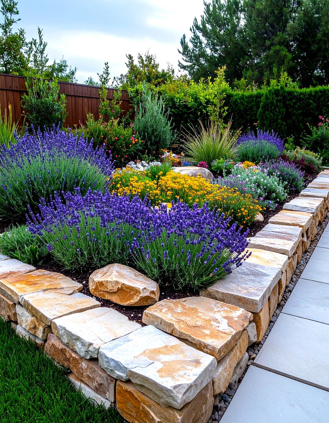 Raised Stone Bed - 20 Stone Garden Ideas