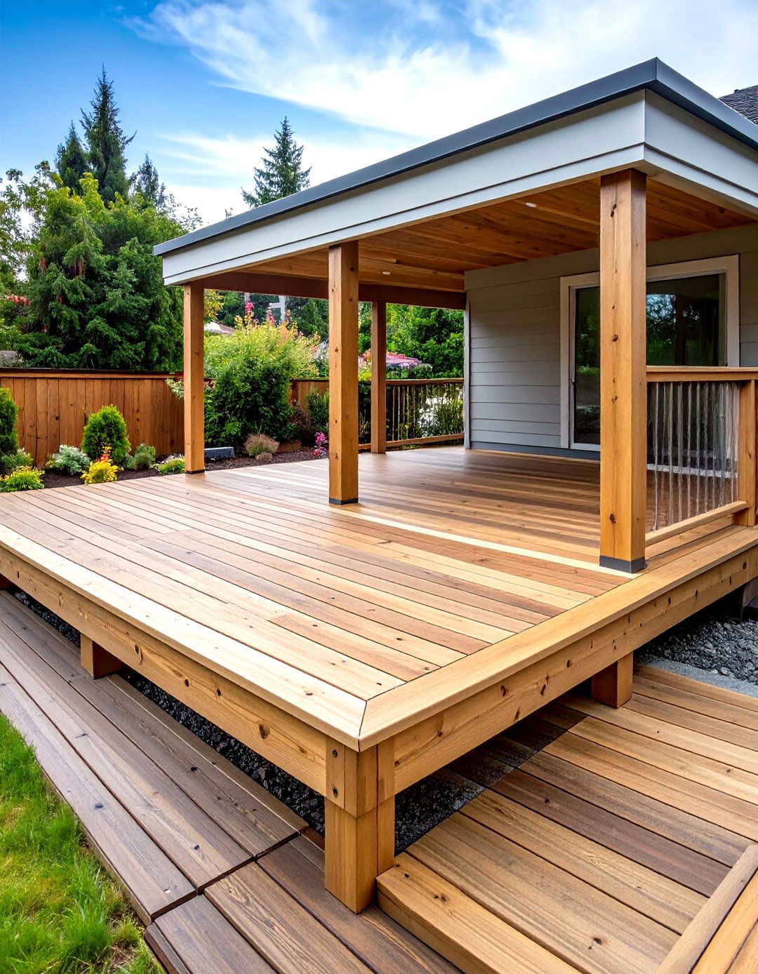 Raised Wood Deck for Elevated Outdoor Views - 20 Wood Deck Ideas