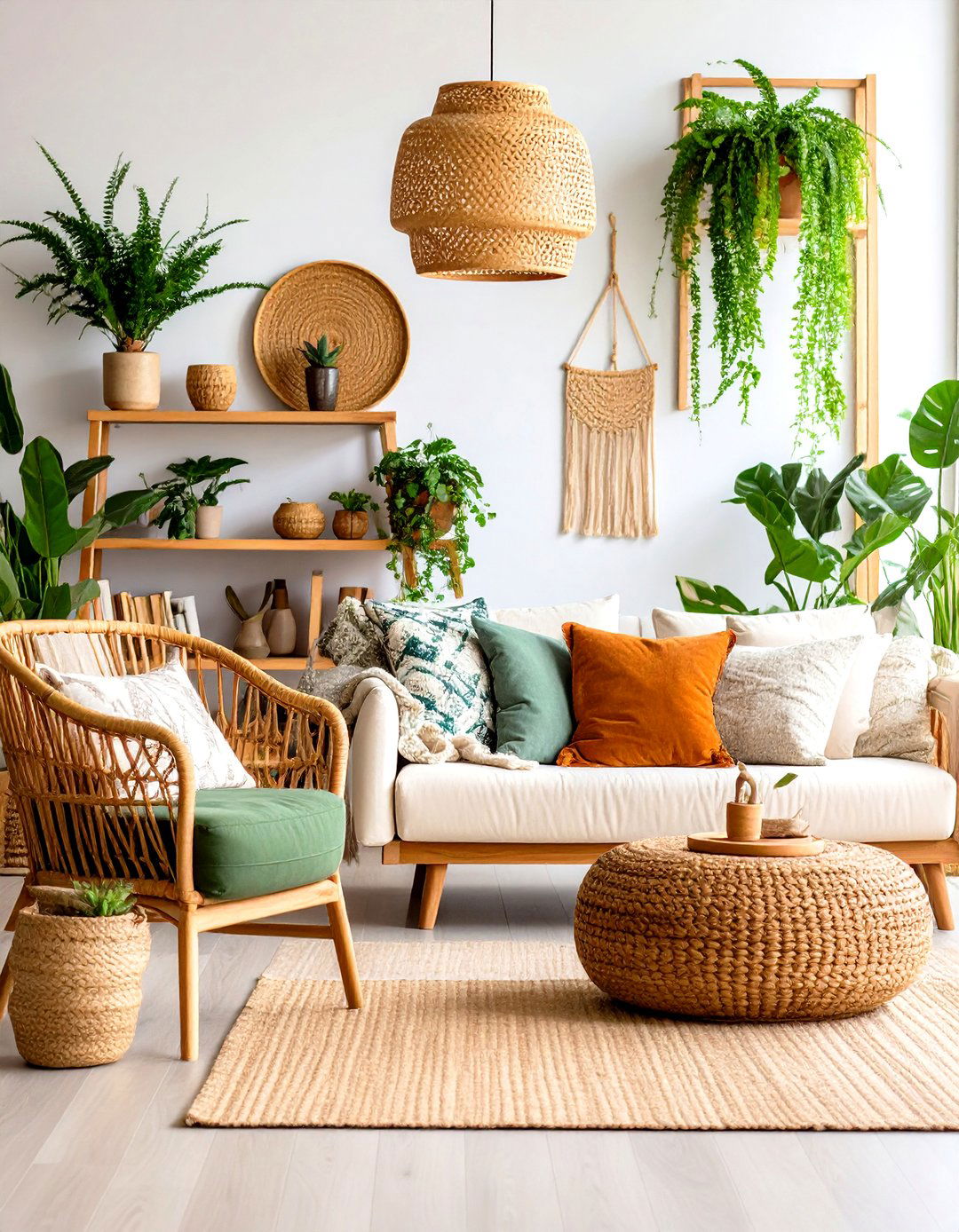 Ralph Lauren Living Room Incorporating Natural Materials and Plants - 20 Ralph Lauren Living Room Ideas
