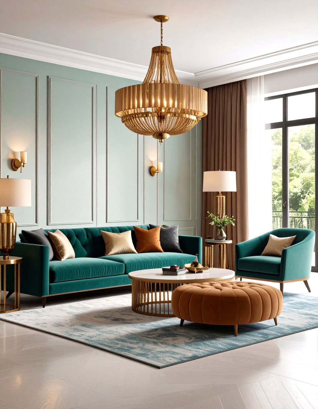 Ralph Lauren Living Room with Mixed Metals in Lighting Fixtures - 20 Ralph Lauren Living Room Ideas