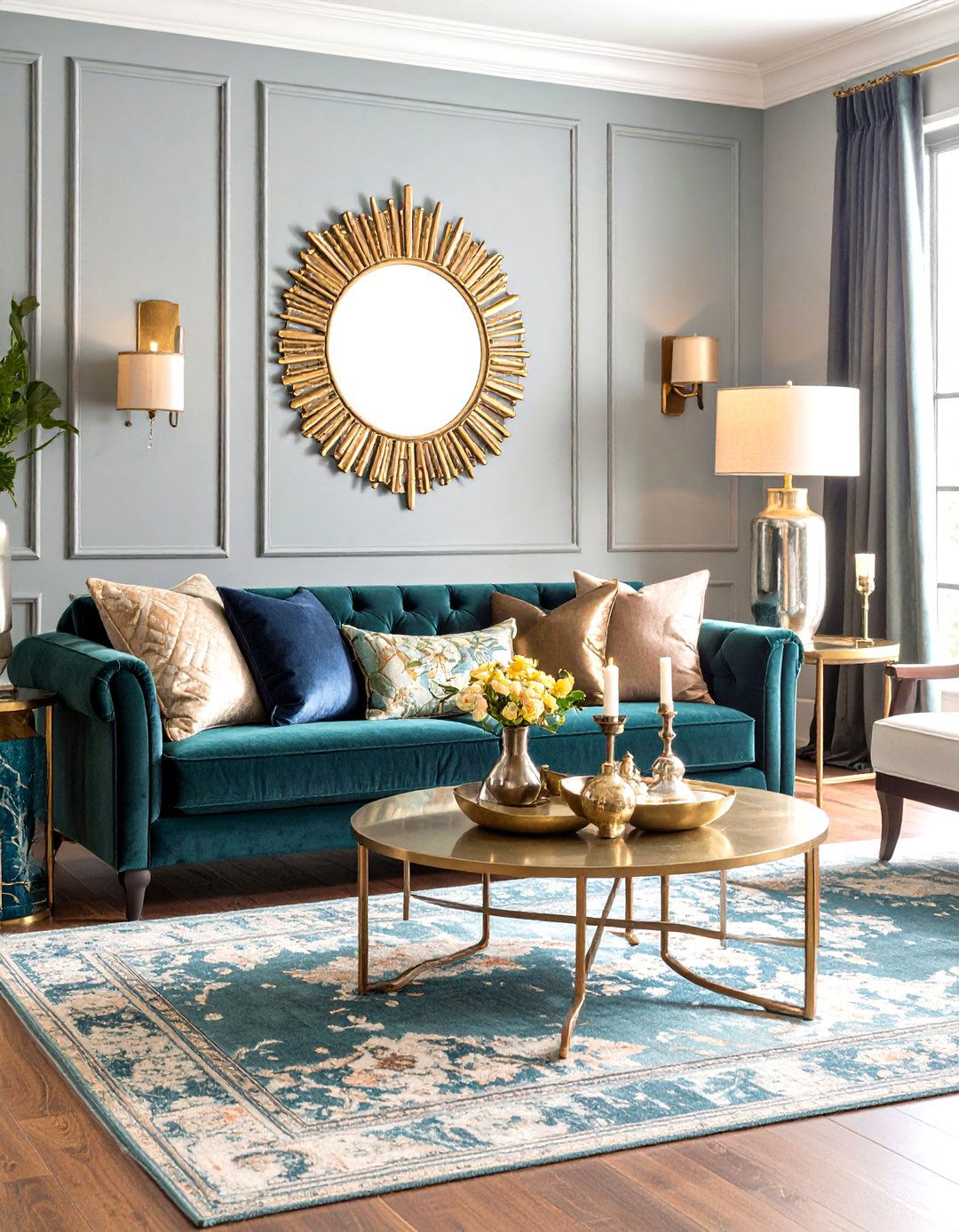 Ralph Lauren Living Room with Subtle Metallic Finishes - 20 Ralph Lauren Living Room Ideas