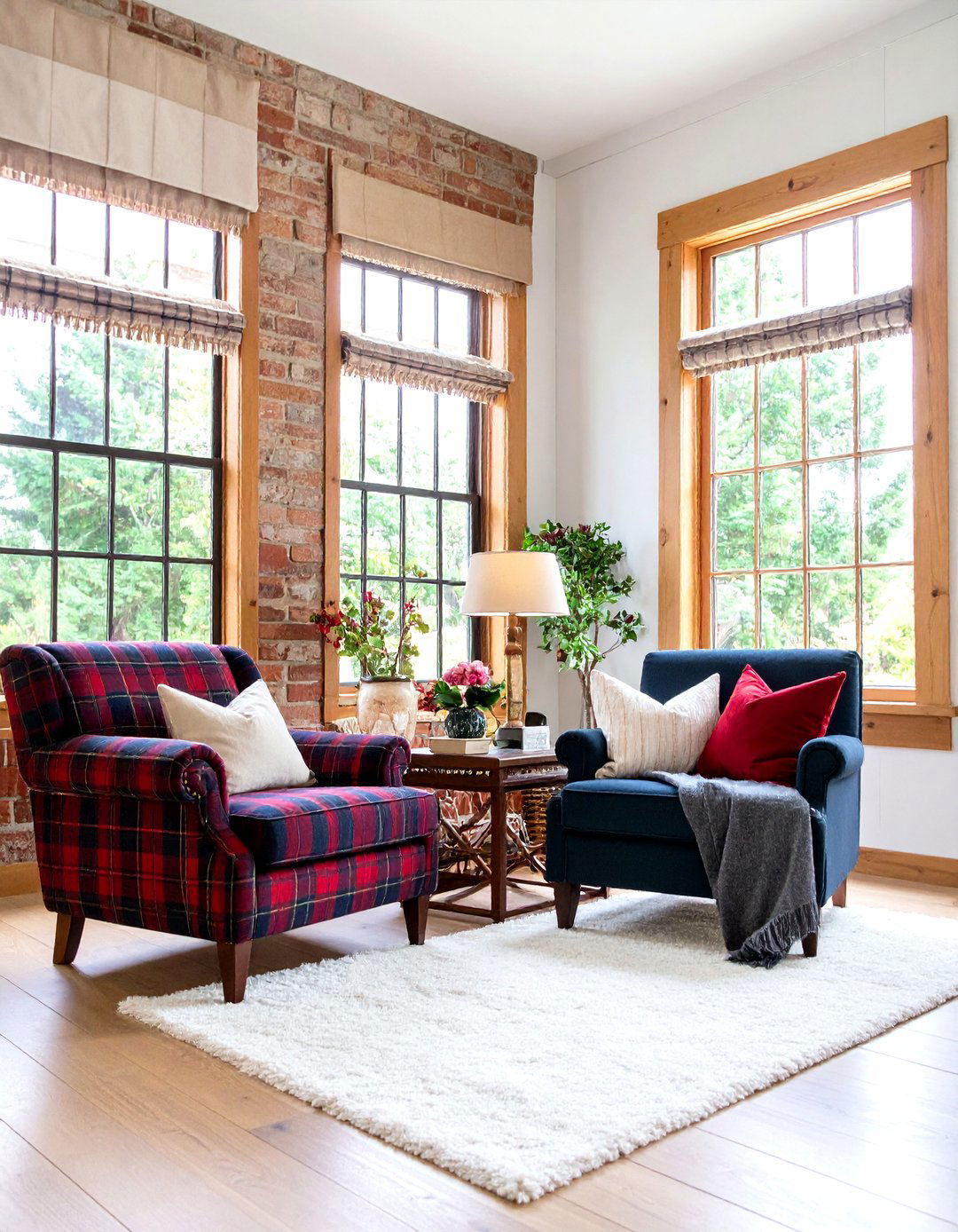 Ralph Lauren Living Room with Tartan Plaid Upholstery - 20 Ralph Lauren Living Room Ideas