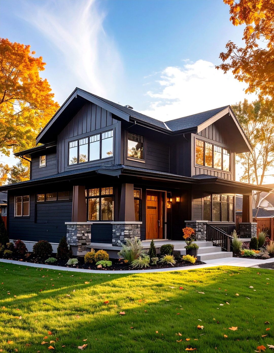 Ranch Style Black Siding House - 20 black siding house ideas