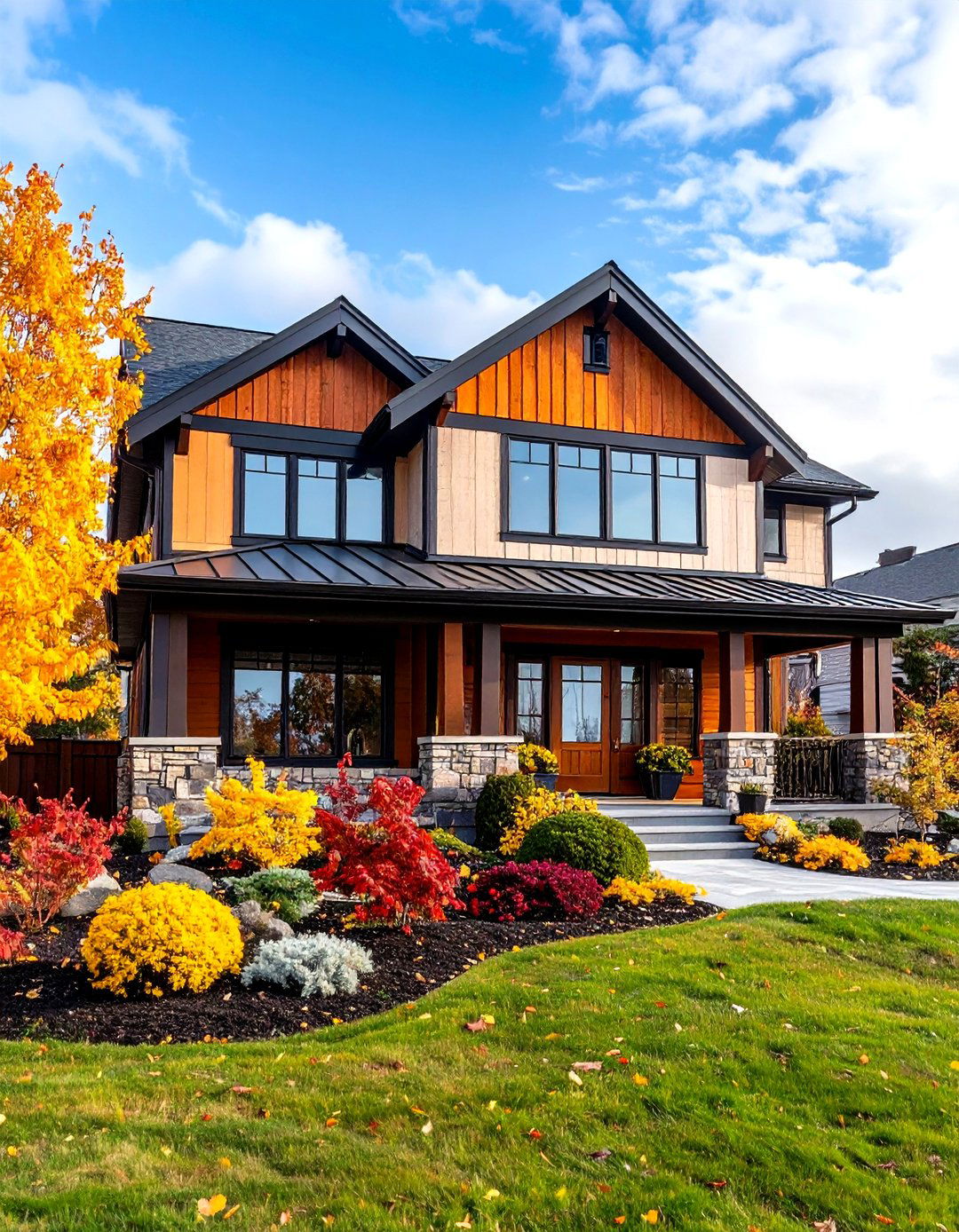 Ranch Style Home Mixed Material Exterior Design - 20 Ideas for Ranch-Style Home Exteriors