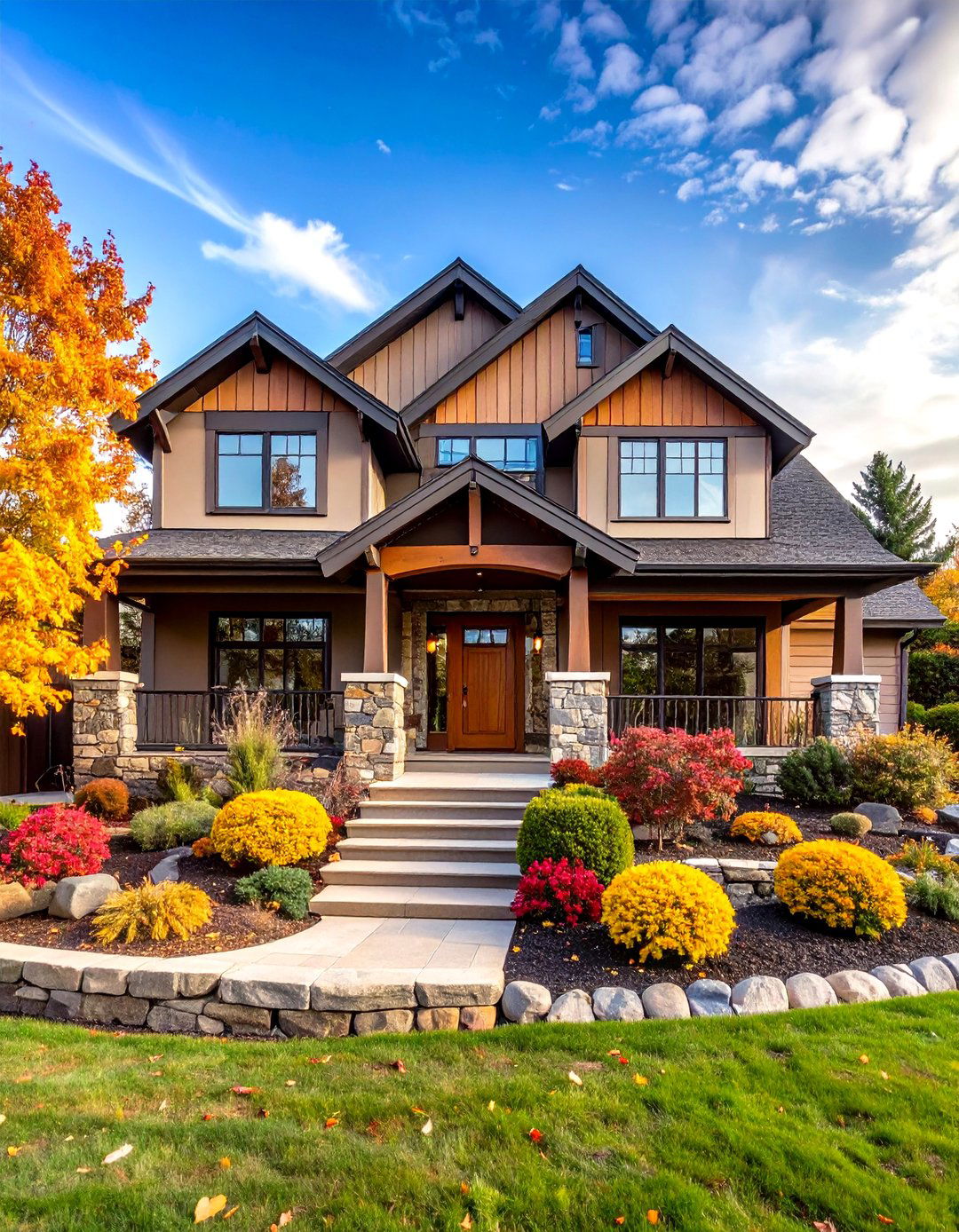 Ranch Style Home Stone and Brick Accent Features - 20 Ideas for Ranch-Style Home Exteriors
