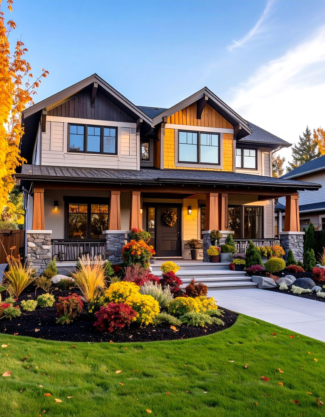 Ranch Style Home Vertical Element Integration - 20 Ideas for Ranch-Style Home Exteriors
