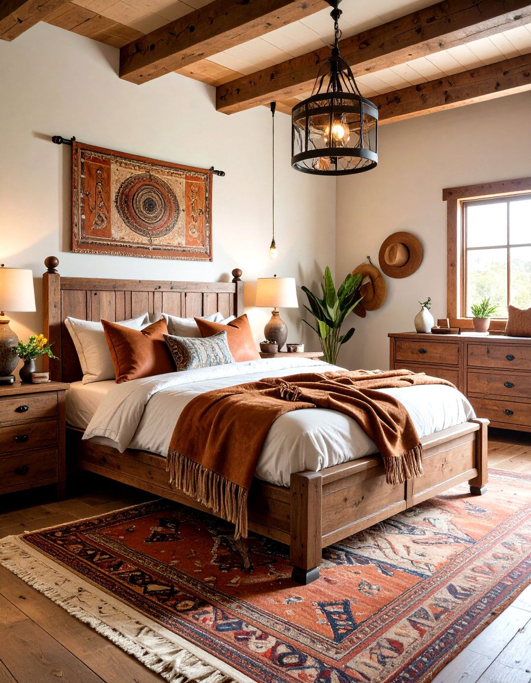 Ranch Style Rustic Bedroom with Western Flair - 20 Rustic Bedroom Ideas