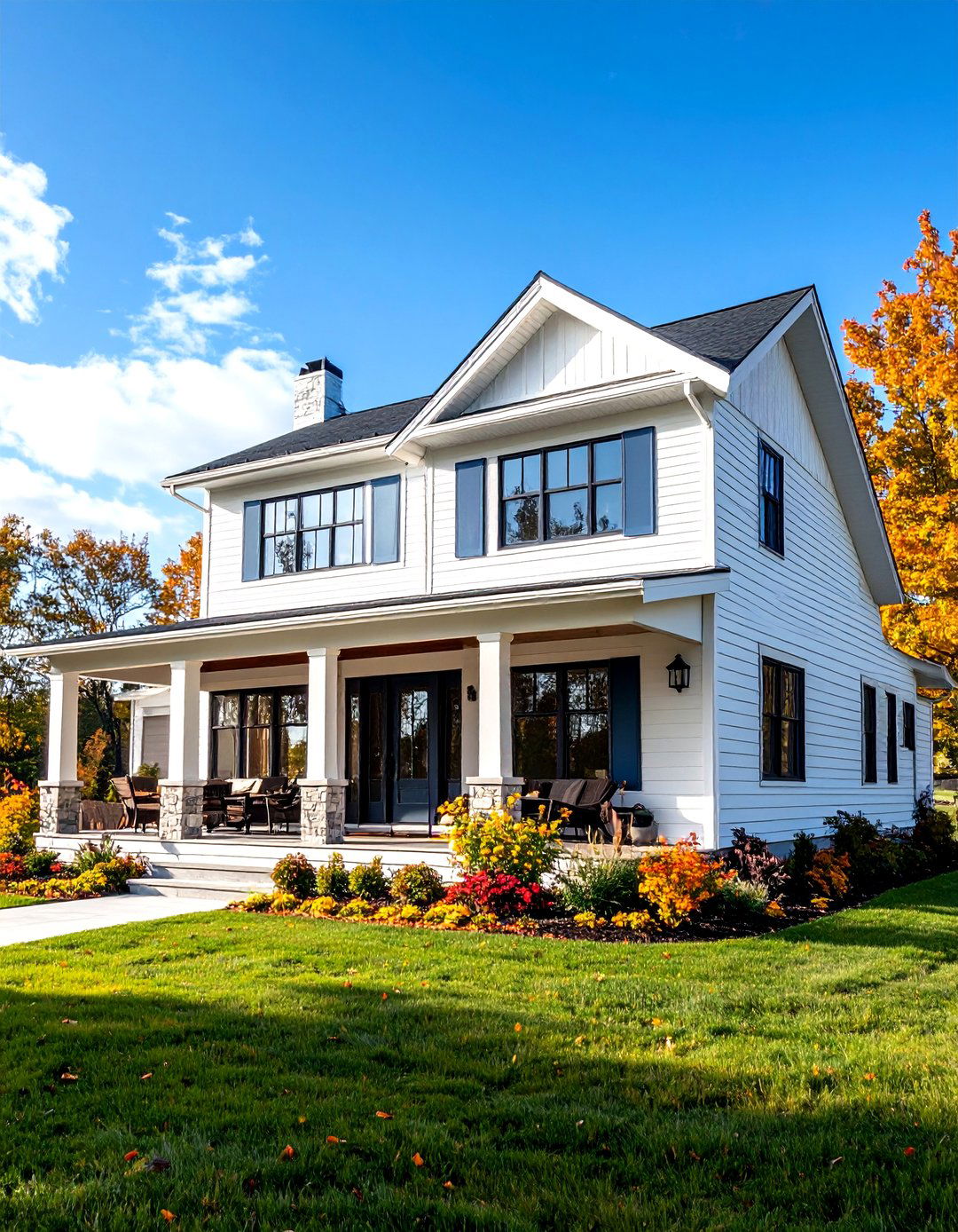 Ranch Style White Siding House - 20 White Siding House Designs