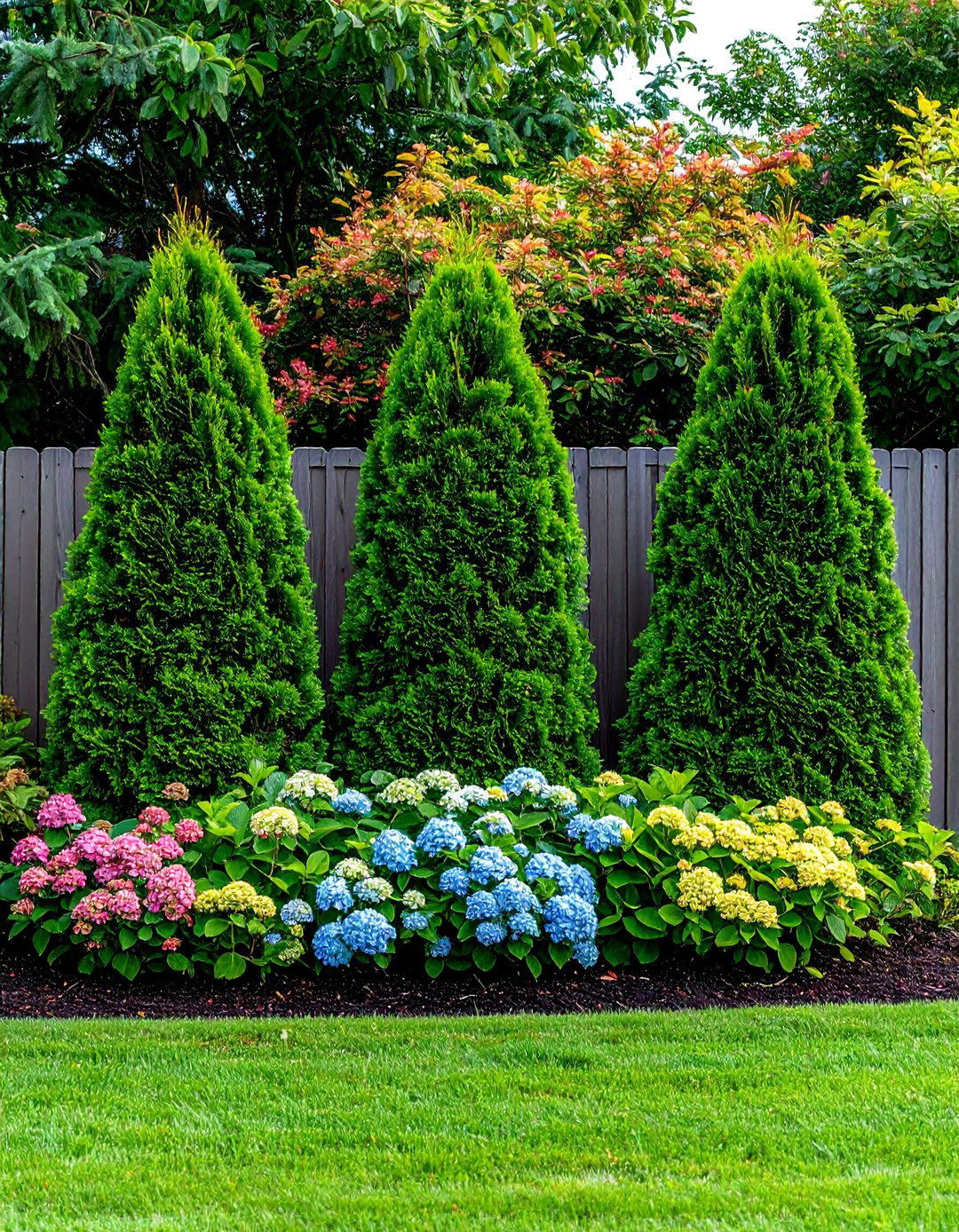 Rapid Growing Arborvitae Screen for Front Yard Privacy - 20 Front Yard Evergreen Landscaping Ideas