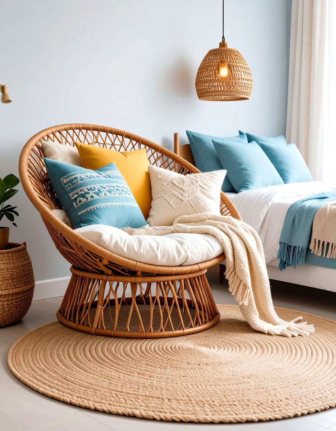 Rattan Bedroom Furniture Accent Armchair Reading Nook - 20 rattan bedroom furniture ideas