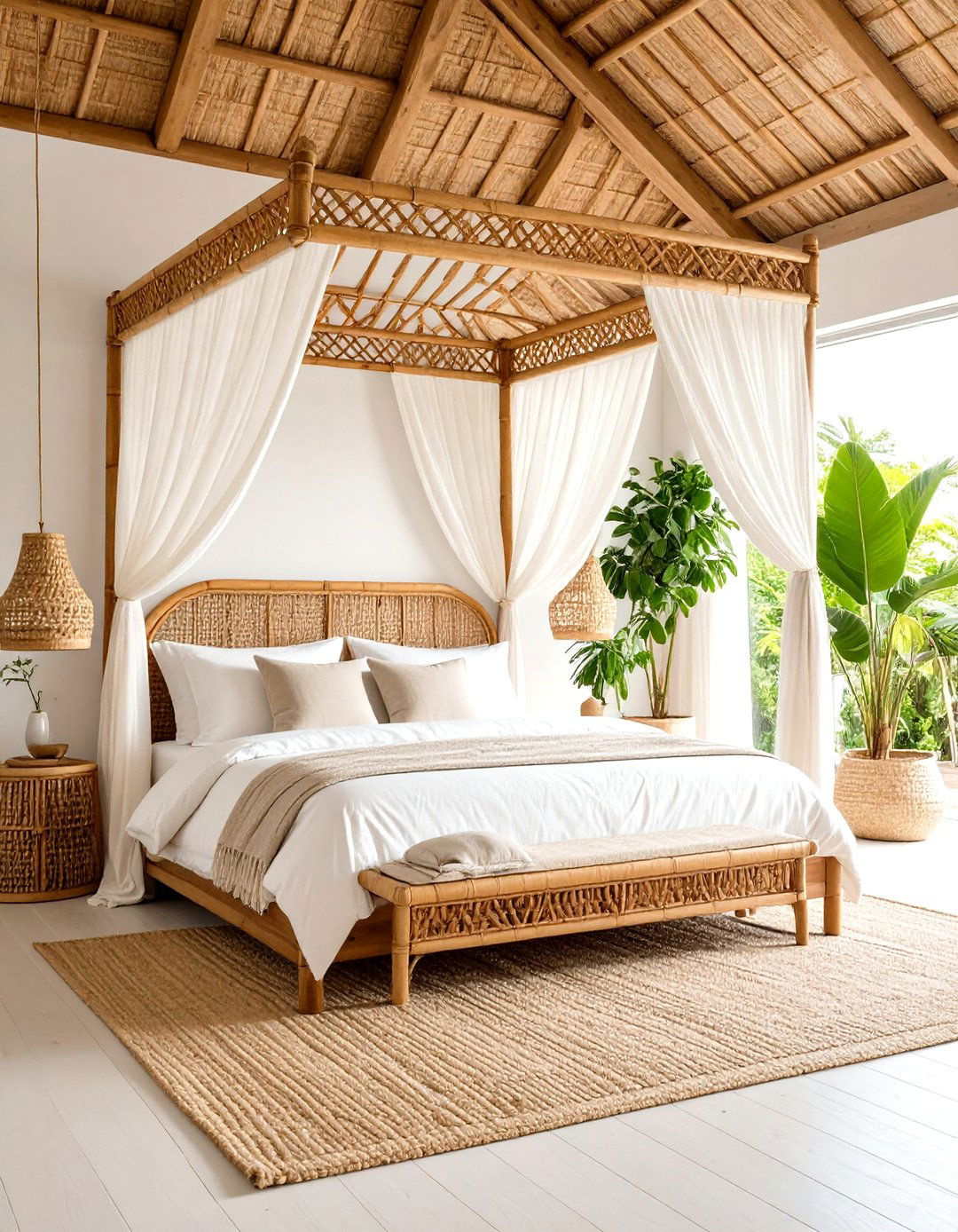 Rattan Bedroom Furniture Canopy Bed Retreat - 20 rattan bedroom furniture ideas