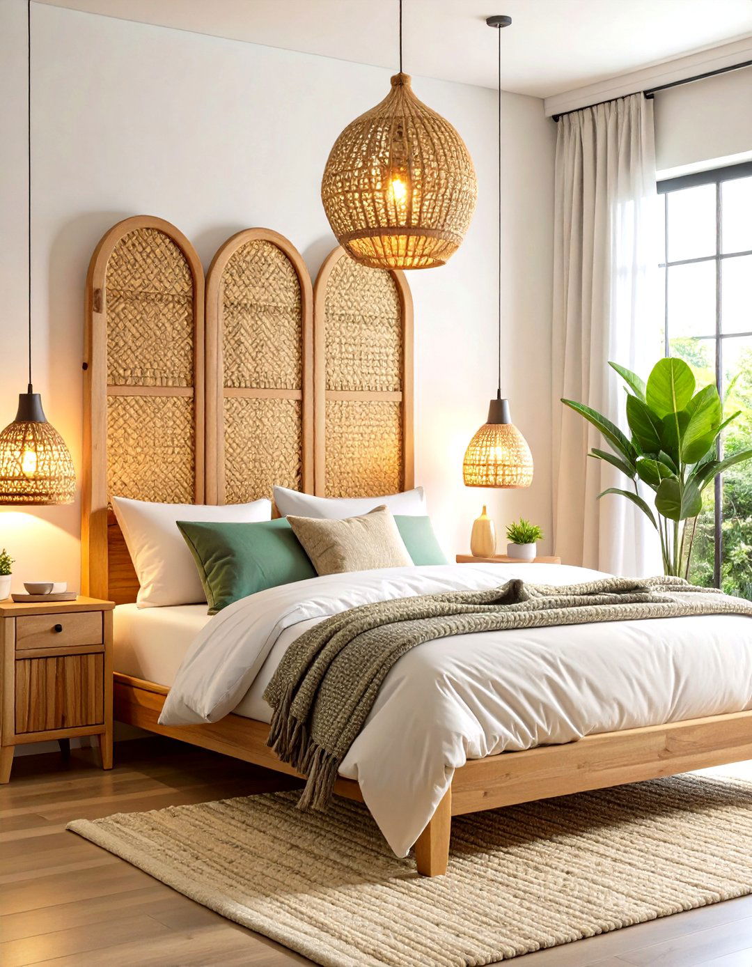 Rattan Bedroom Furniture Folding Screen Headboard - 20 rattan bedroom furniture ideas