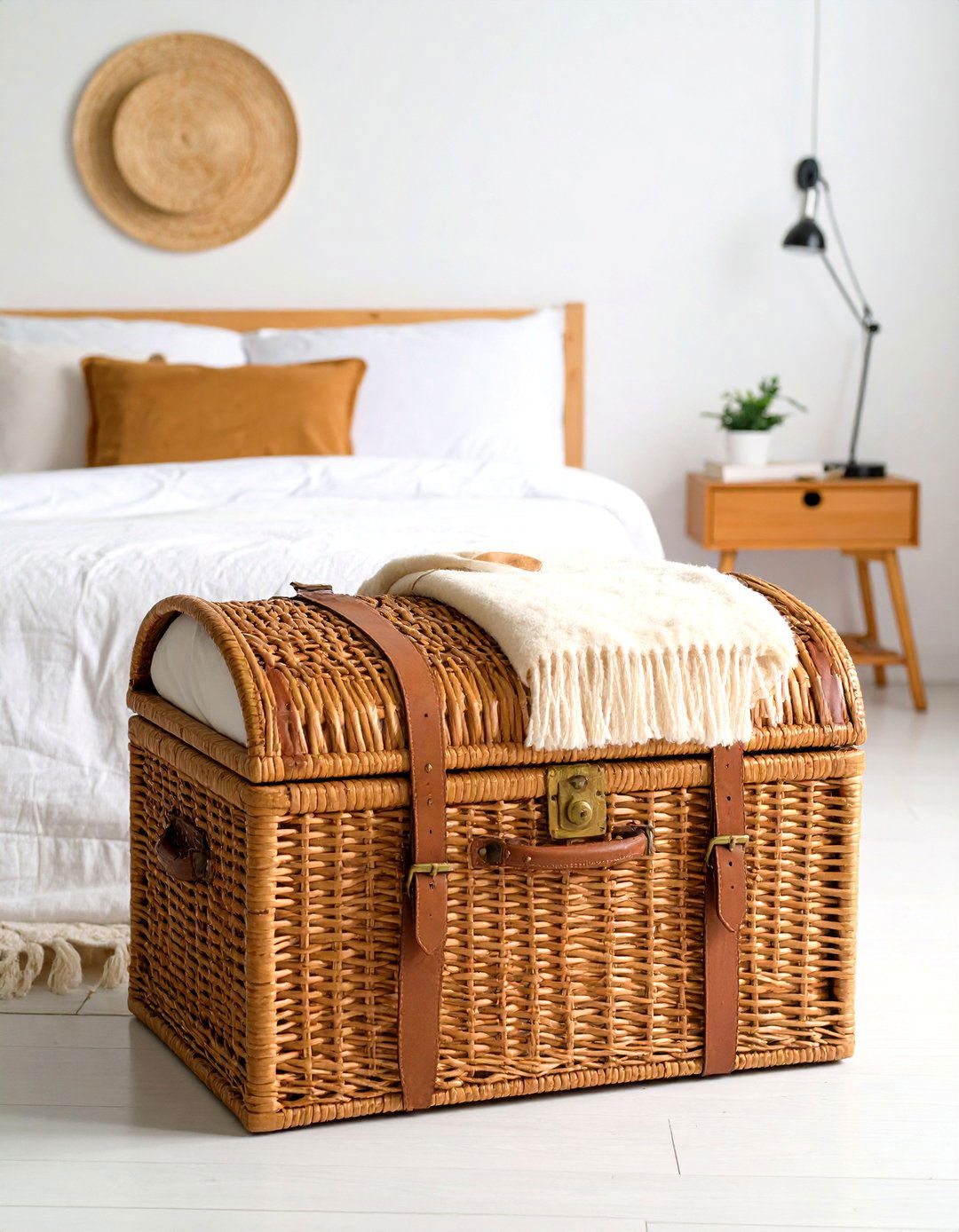Rattan Bedroom Furniture Storage Trunk at Foot - 20 rattan bedroom furniture ideas