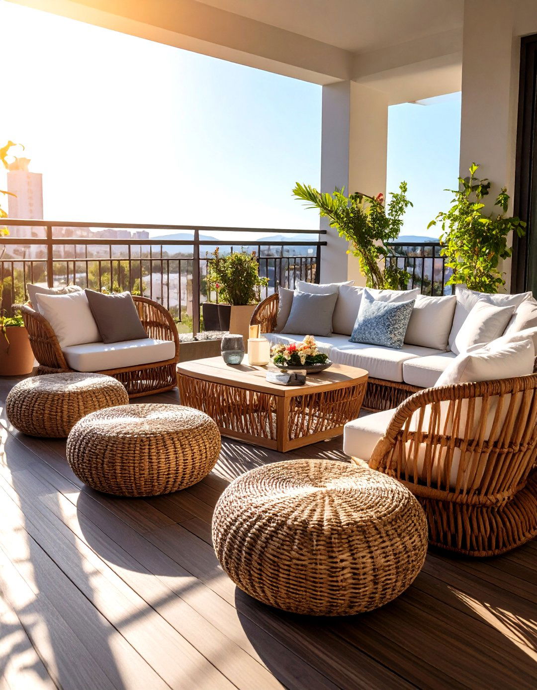 Rattan Floor Seating Sets for a Breezy Boho Vibe - 20 Floor Seating Ideas
