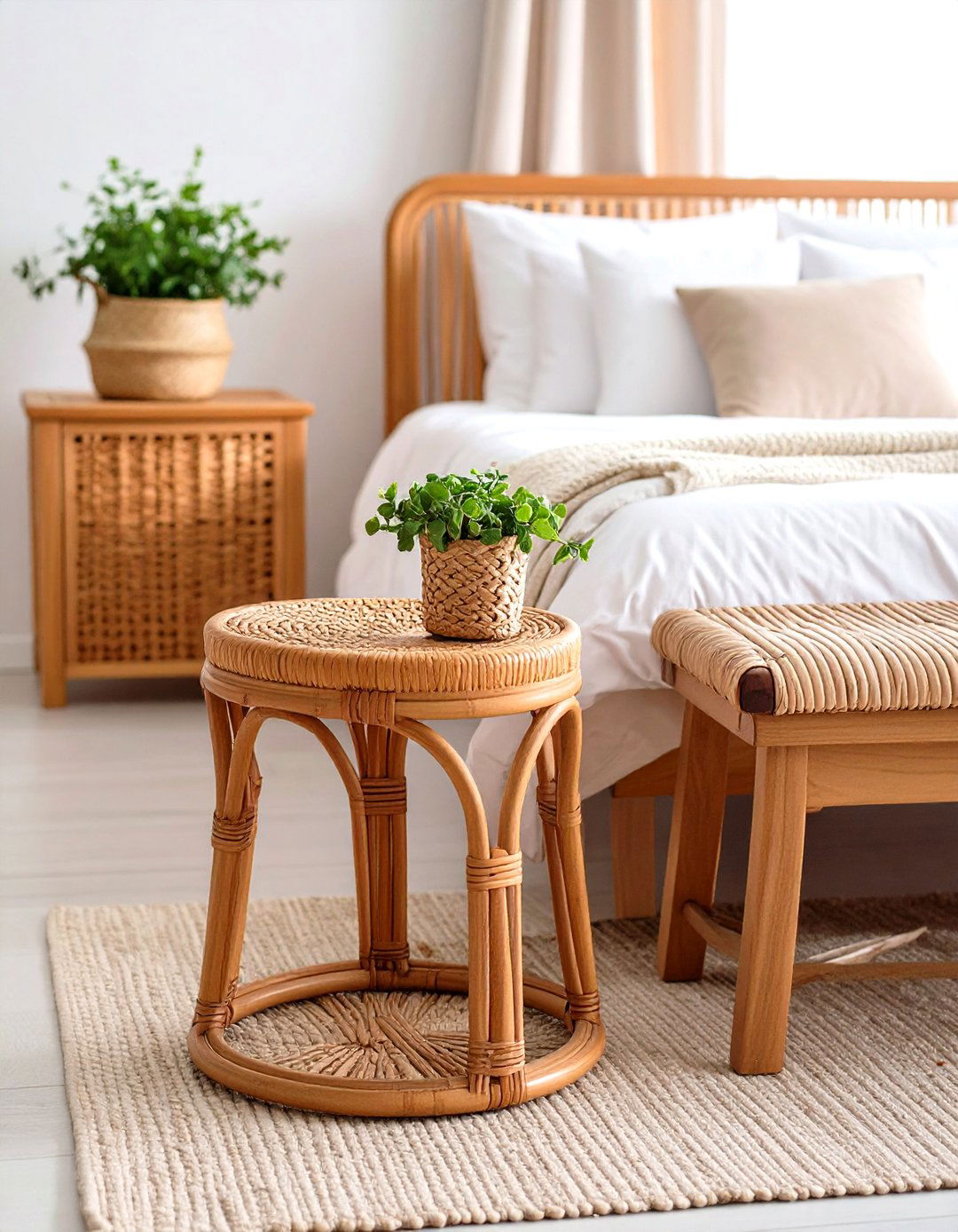 Rattan Furniture Accents - 20 Boho Toddler Room Ideas