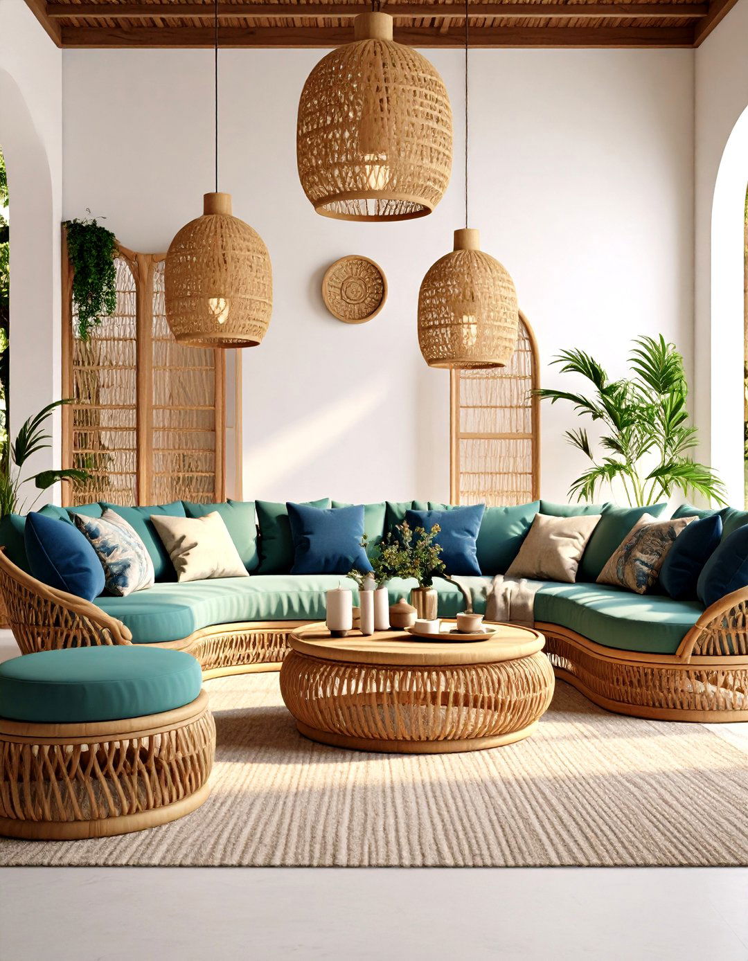 Rattan Paradise Tropical Living Room - 20 Tropical Living Room Ideas