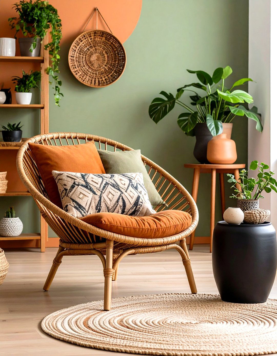 Rattan Statement Furniture in Boho Decor Spaces - 20 Boho Decor Ideas
