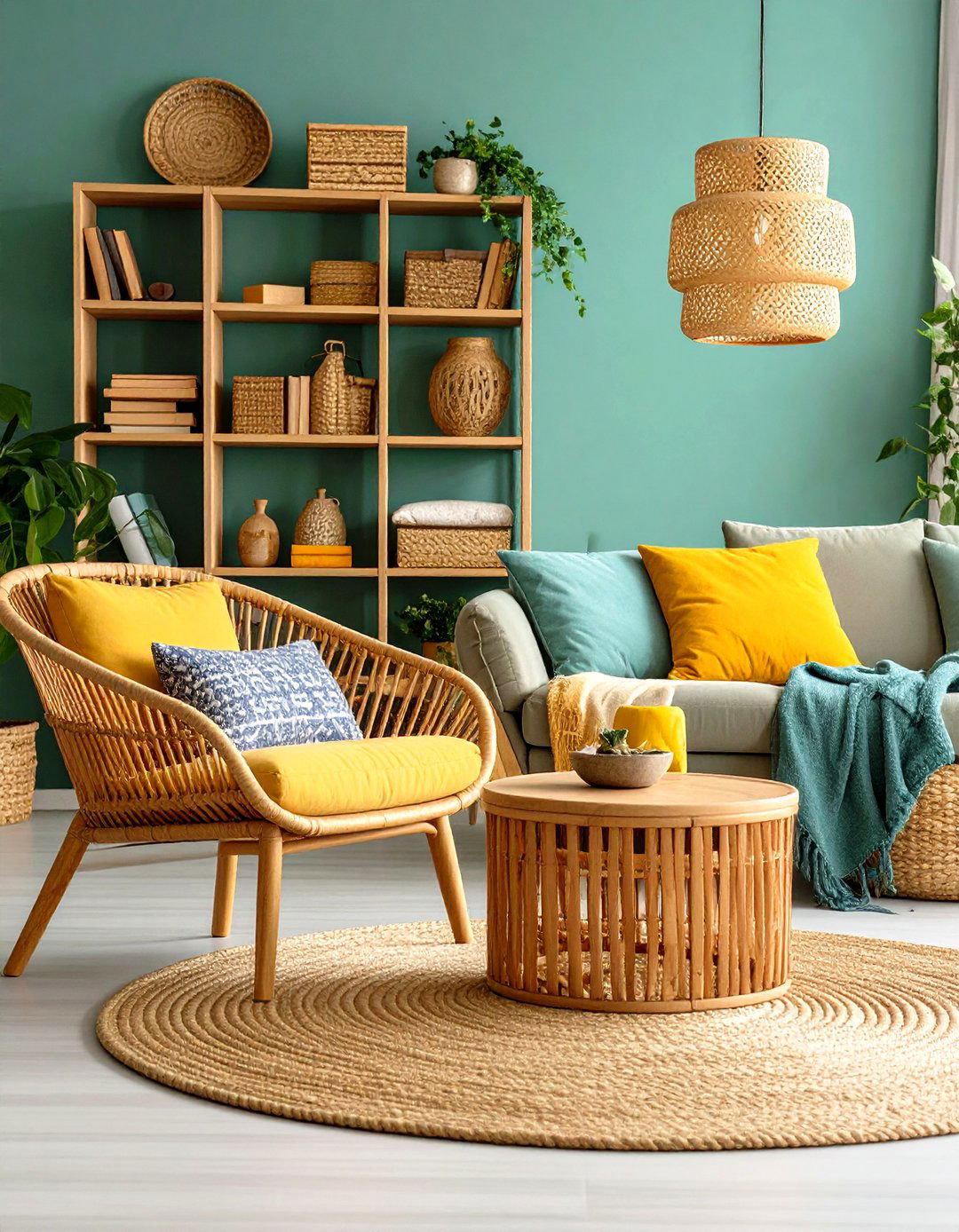 Rattan and Bamboo Furnishings - 20 Bohemian Tropical Bohemian Decor Ideas