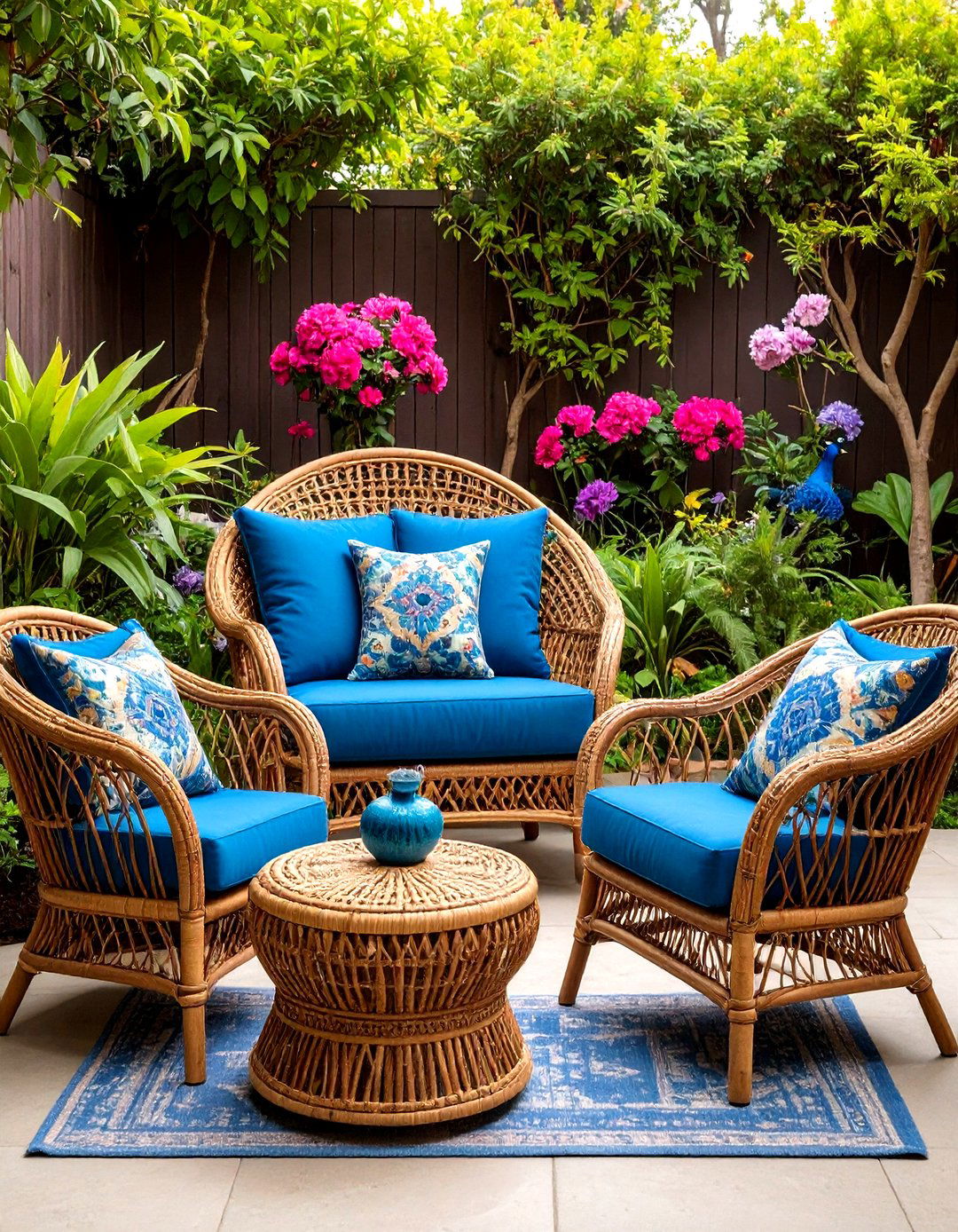 Rattan and Cane Seating Brings Instant Texture - 20 Boho Dining Room Ideas