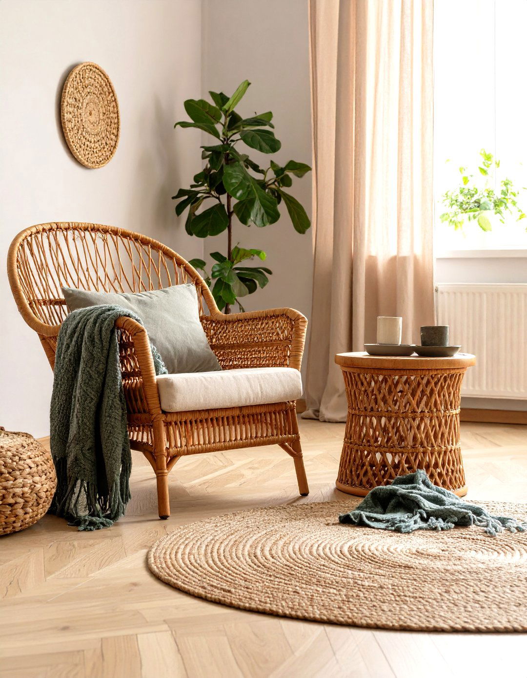 Rattan and Wicker Furniture With Boho Flair - 20 Bohemian Interior Design Ideas