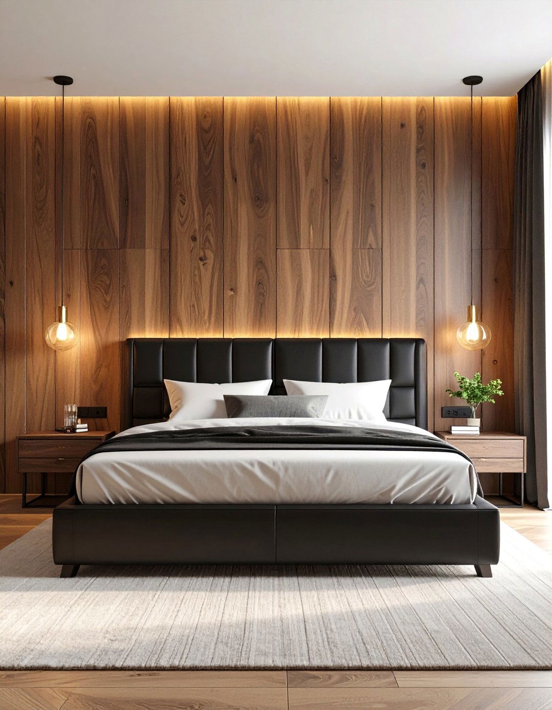 Raw Wood Meets Metallic Sheen - 20 Black and Gold Bedroom Ideas