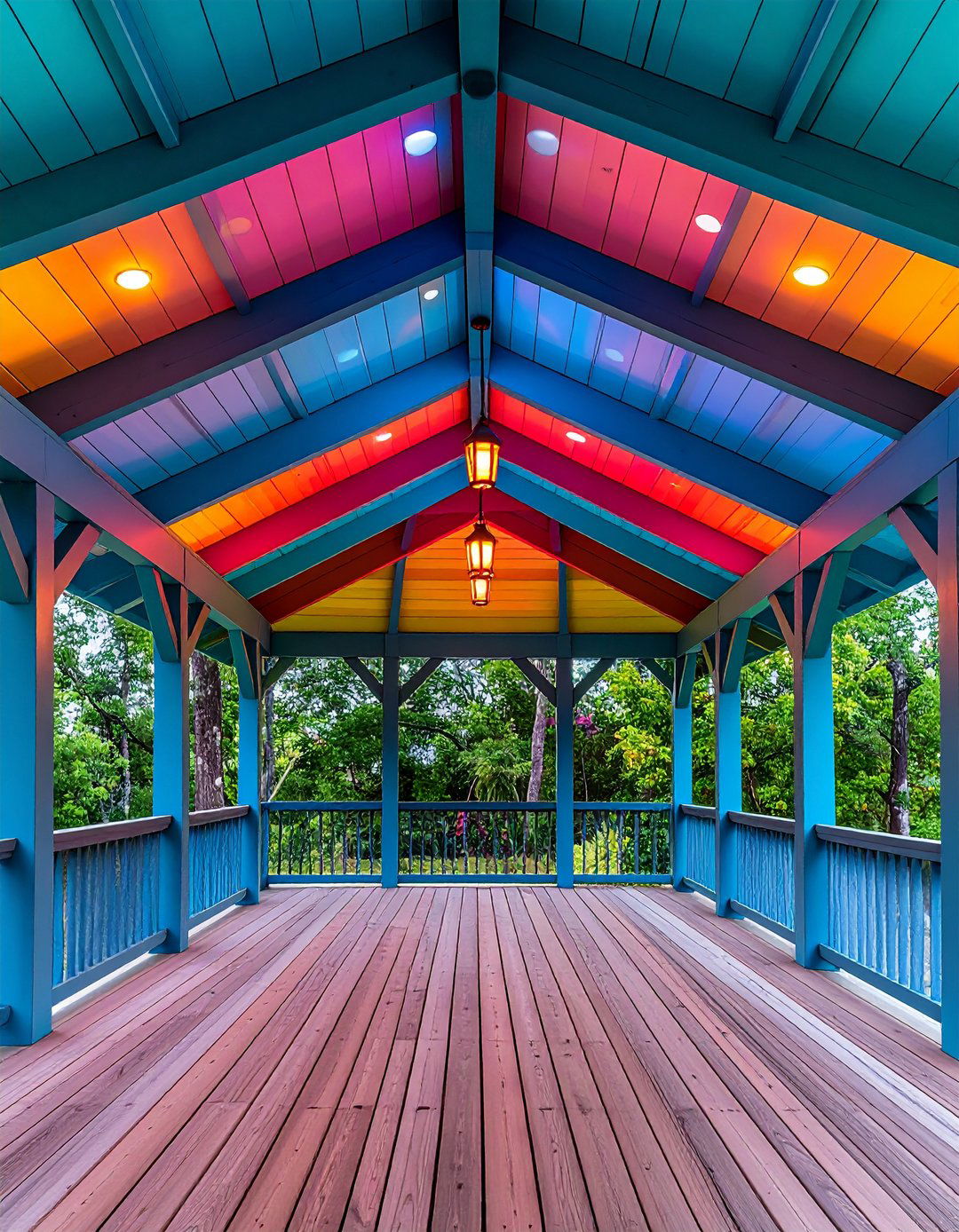Recessed Downlight Gazebo Lighting for Clean Lines - 20 Gazebo Lighting Ideas