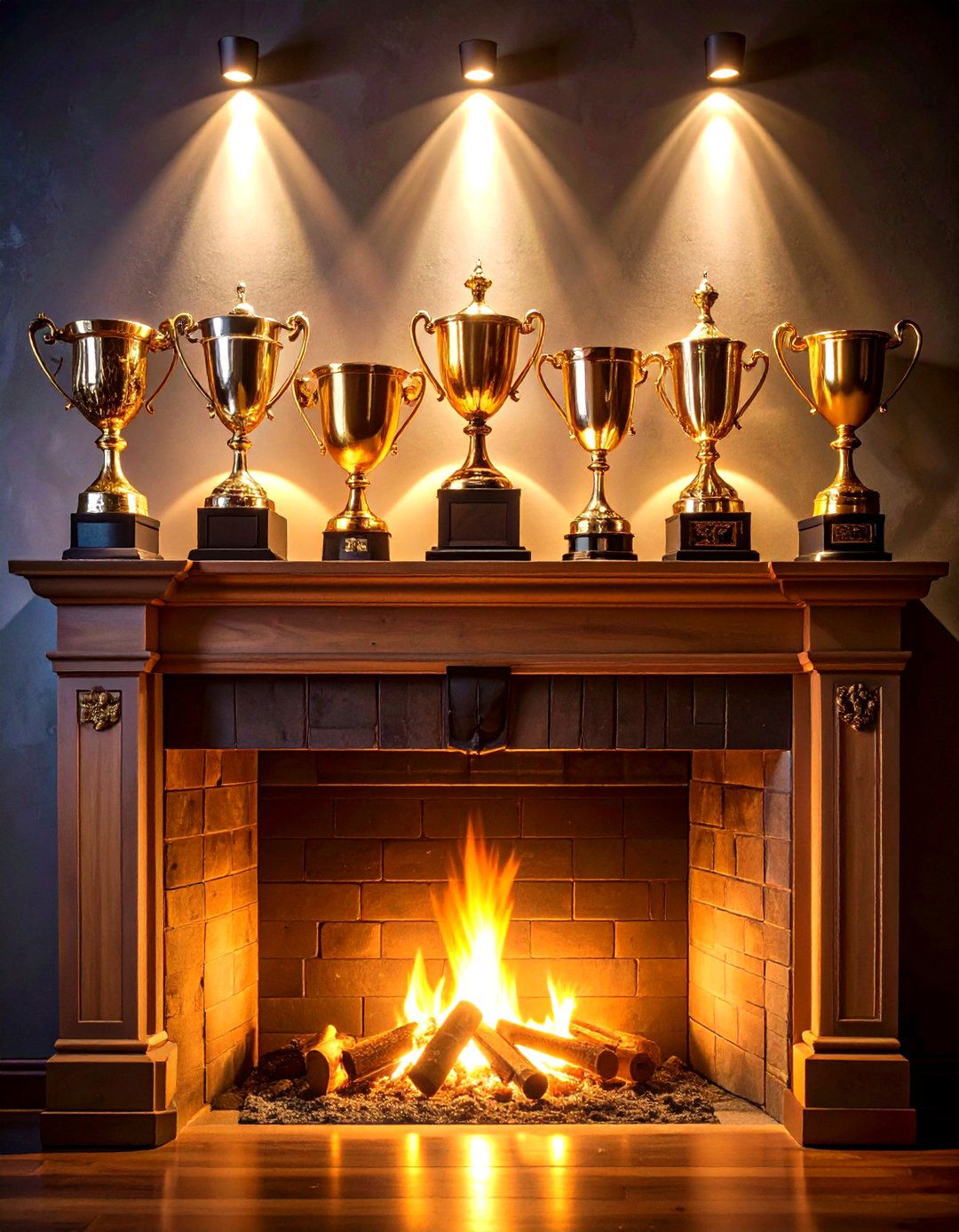 Recessed Downlights Spotlight Trophies - 20 Fireplace Mantel Lighting Ideas