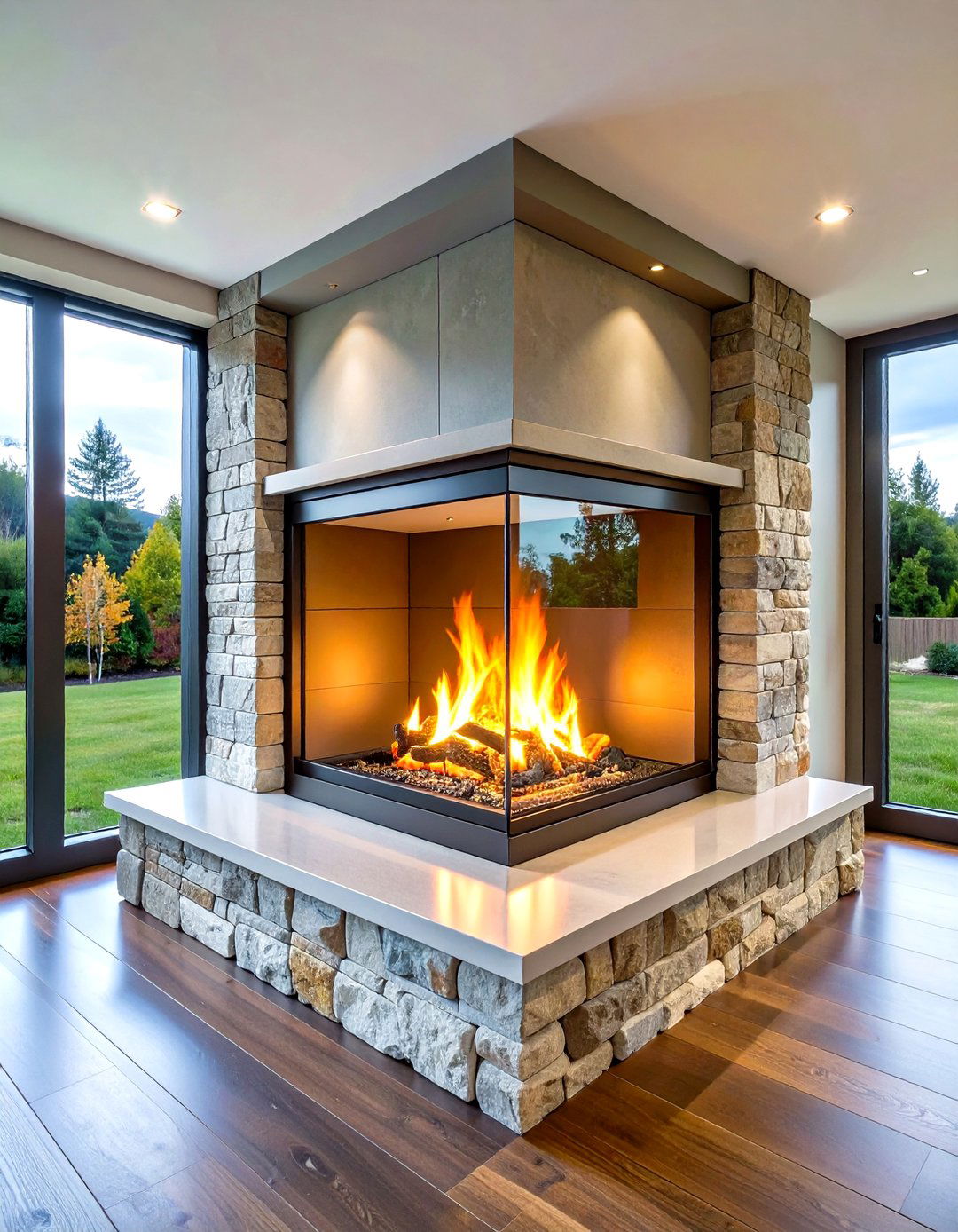 Recessed Insert Fireplace - 20 Small Living Room Fireplace Ideas