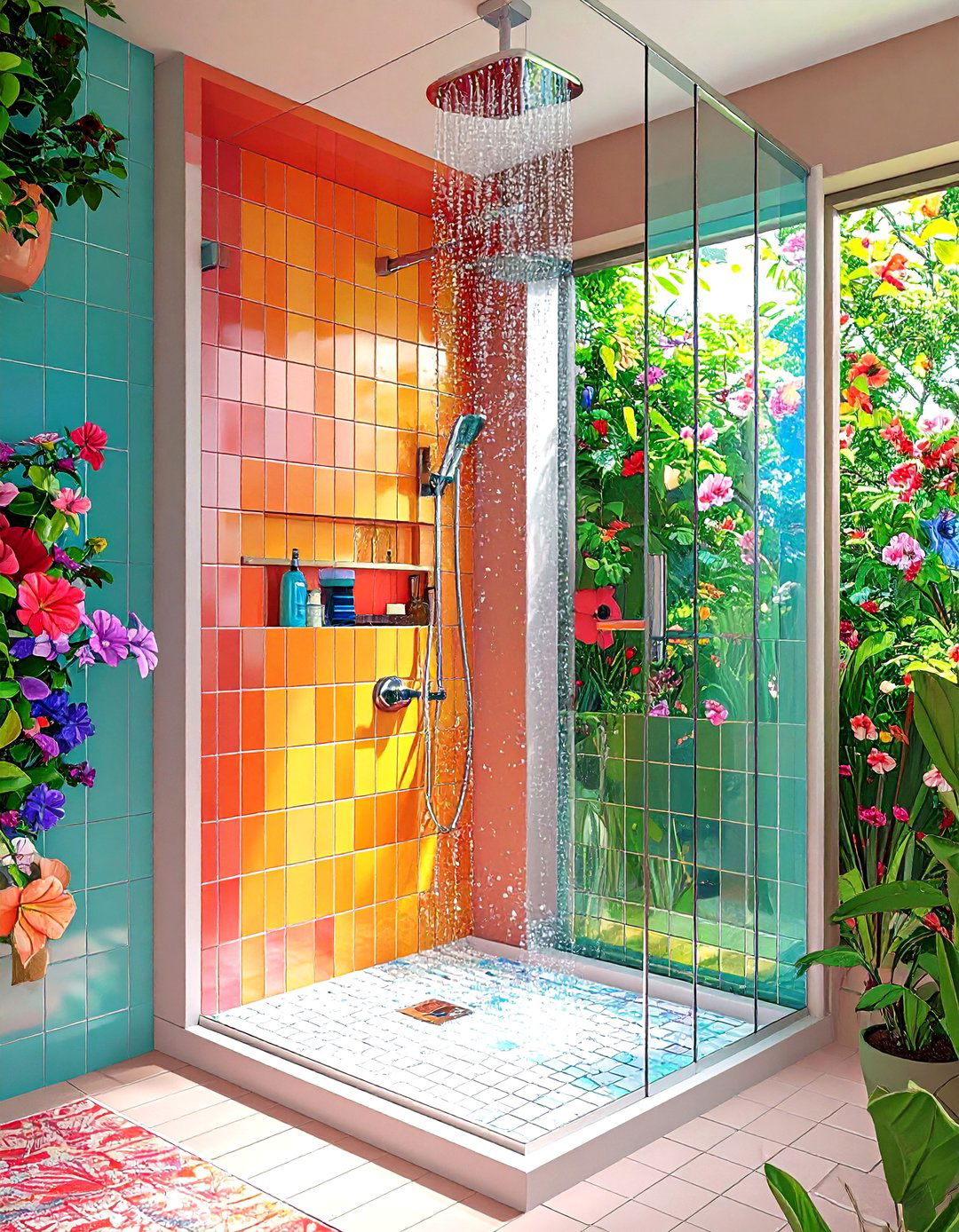 Recessed Niche Storage - 20 Small Bathroom Walk in Shower Ideas