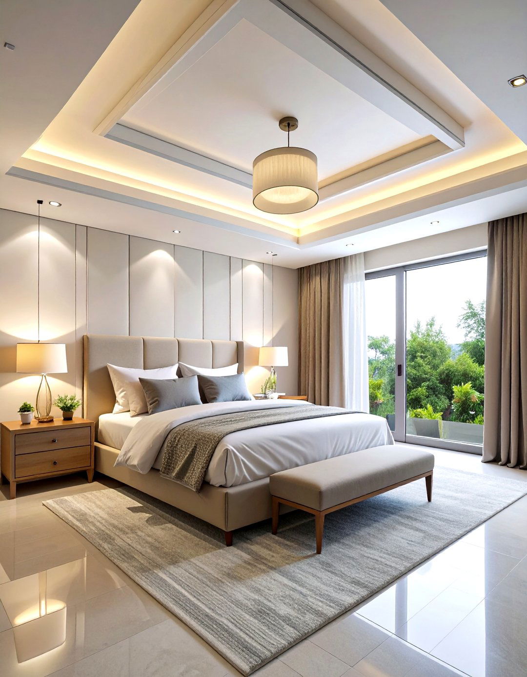Recessed Pop Ceiling Design with Integrated Fixtures - 20 Pop Ceiling Design Ideas