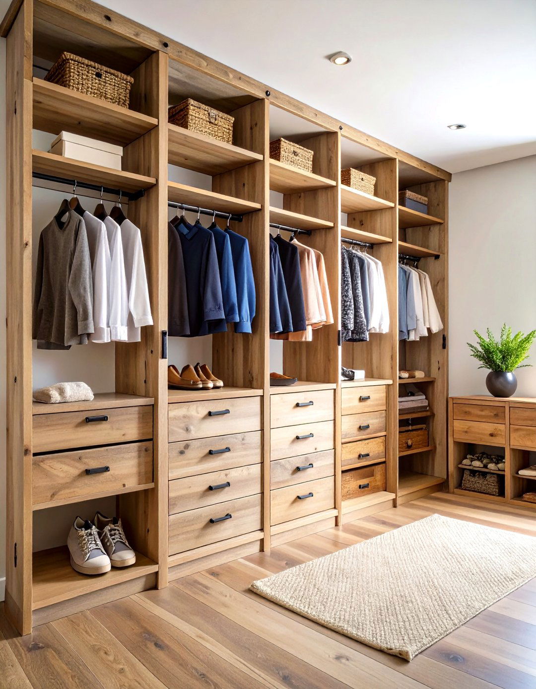 Reclaimed Barn Wood Rustic Closet - 20 Rustic Closet Ideas